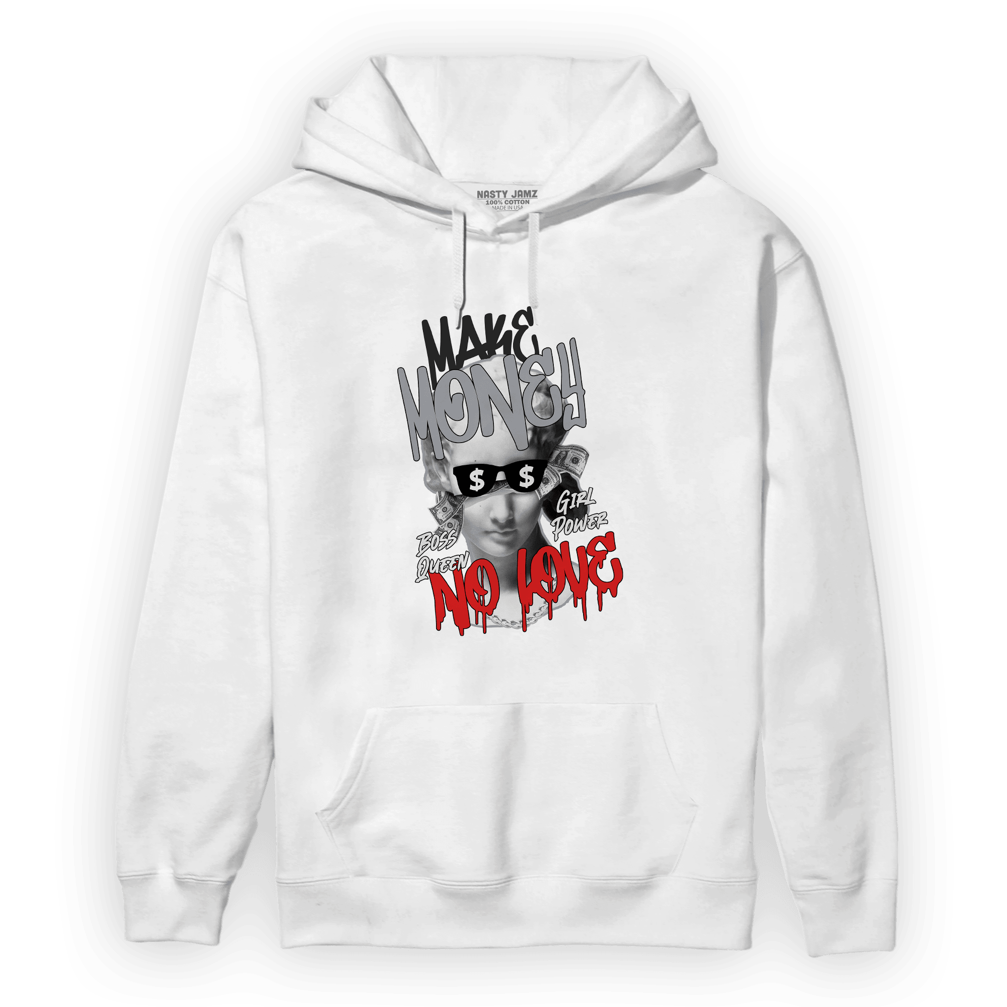 Bred Reimagined 4s Hoodie Match Make Money No Love - NastyJamz