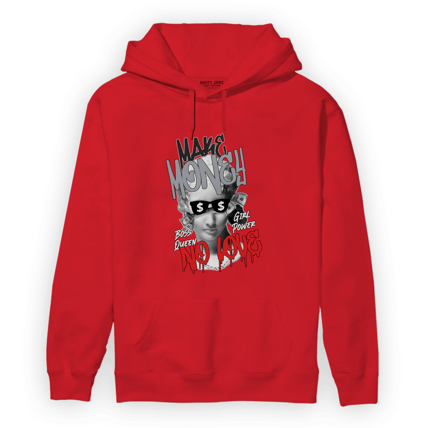 Bred Reimagined 4s Hoodie Match Make Money No Love - NastyJamz