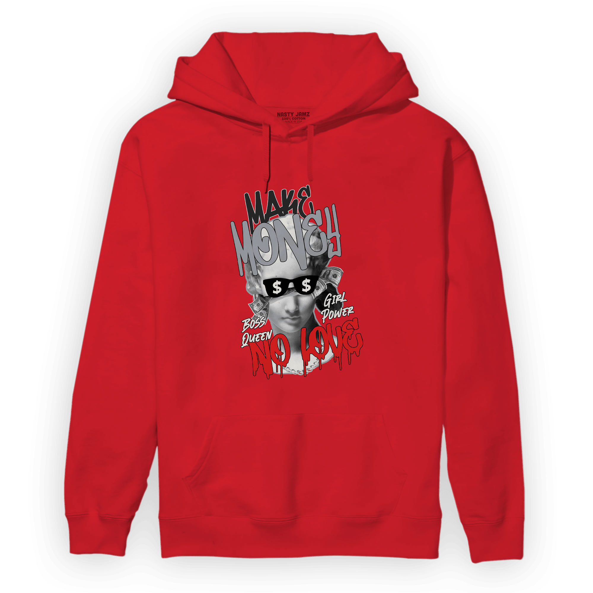 Bred Reimagined 4s Hoodie Match Make Money No Love - NastyJamz