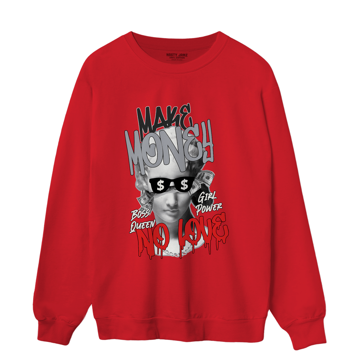 Bred Reimagined 4s Sweatshirt Match Make Money No Love - NastyJamz