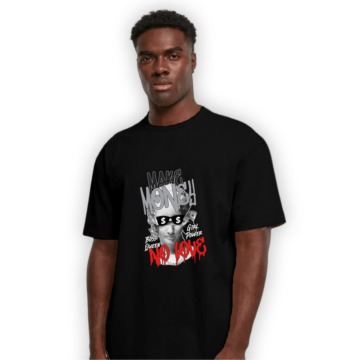 Bred Reimagined 4s T Shirt Match Make Money No Love - NastyJamz