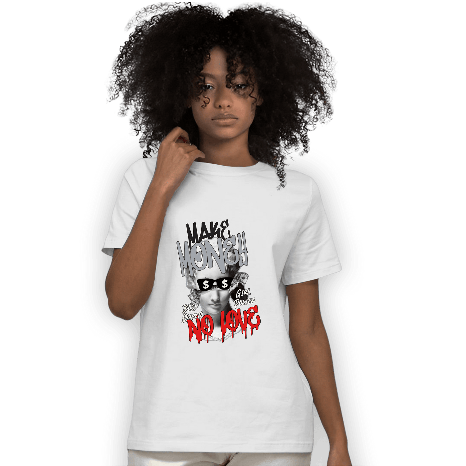 Bred Reimagined 4s T Shirt Match Make Money No Love - NastyJamz