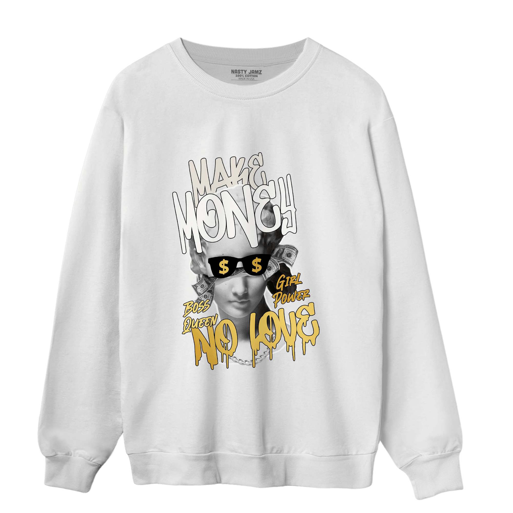 Sail 4s Sweatshirt Match Make Money No Love - NastyJamz