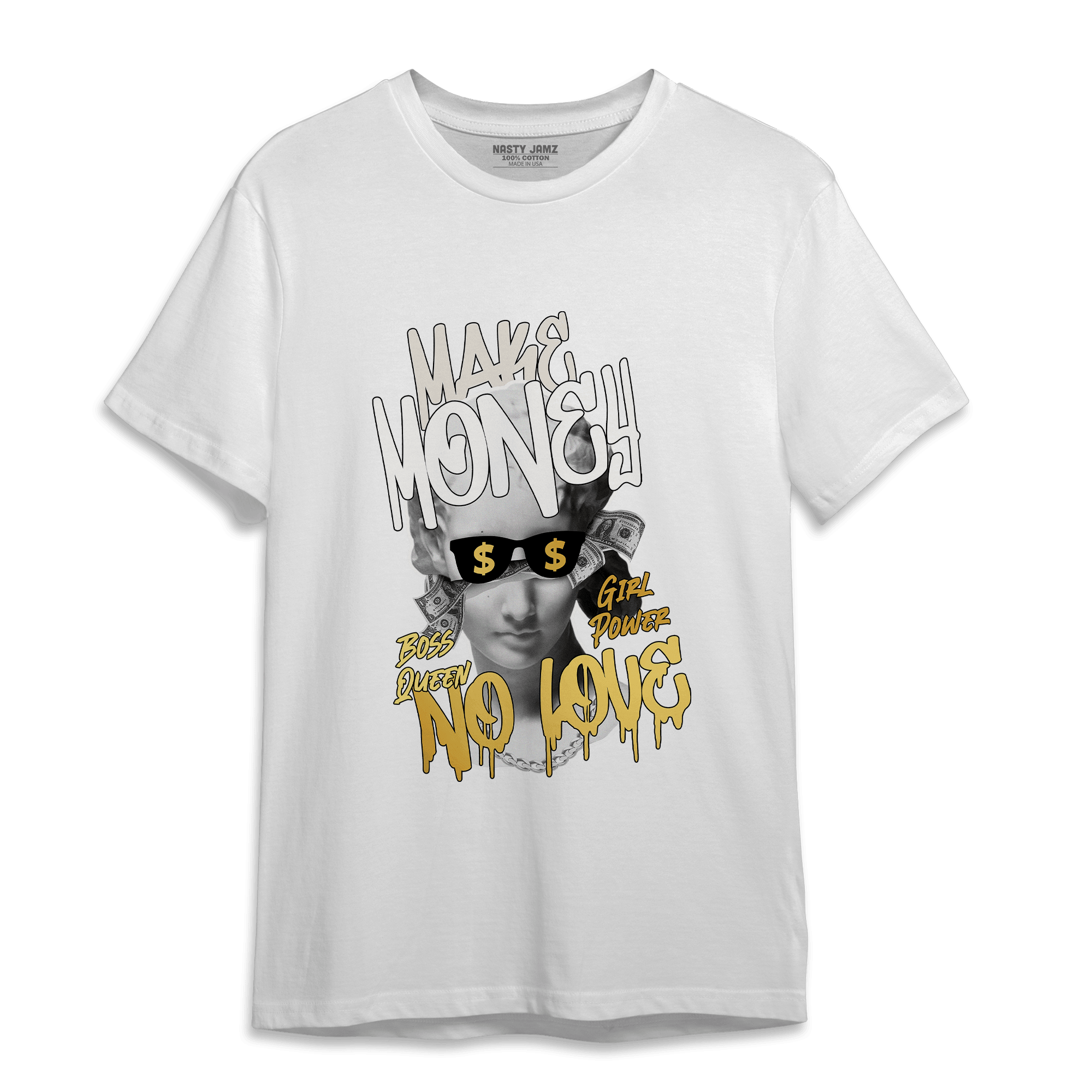 Sail 4s T Shirt Match Make Money No Love - NastyJamz