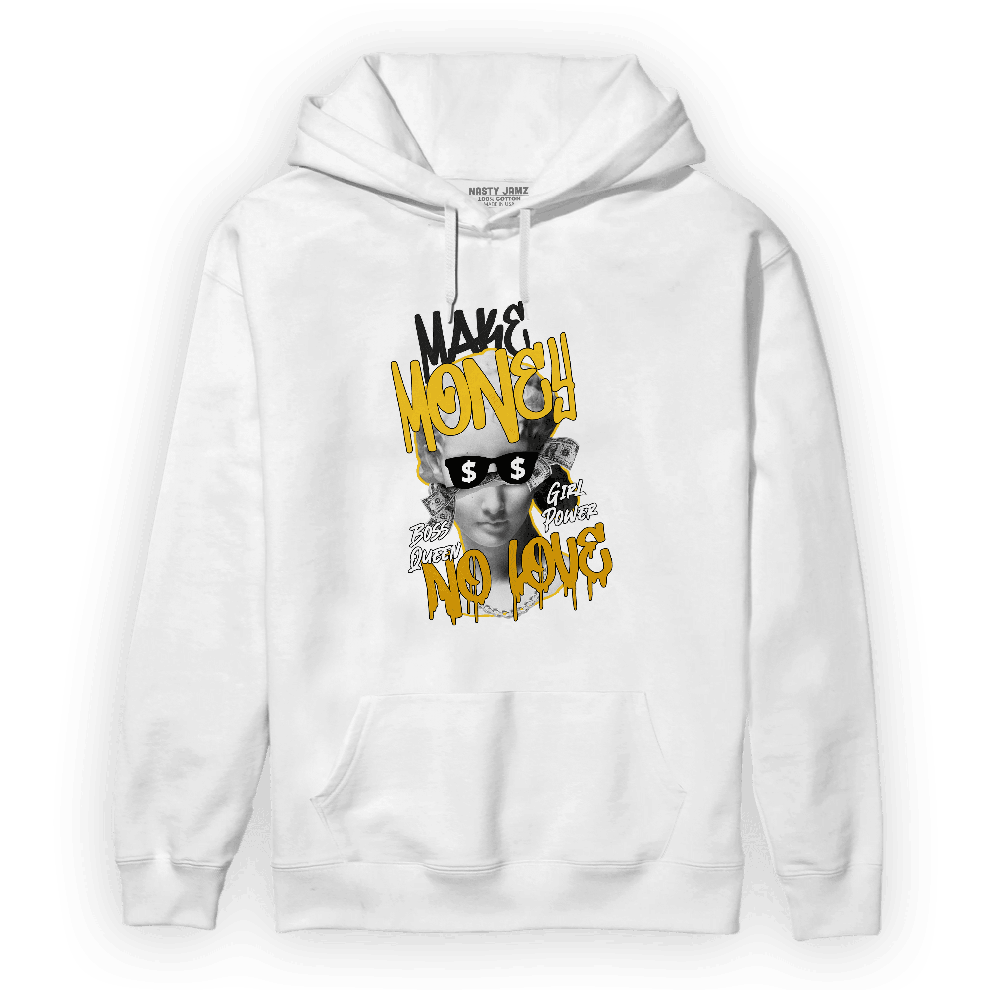 Yellow Ochre 6s Hoodie Match Make Money No Love - NastyJamz