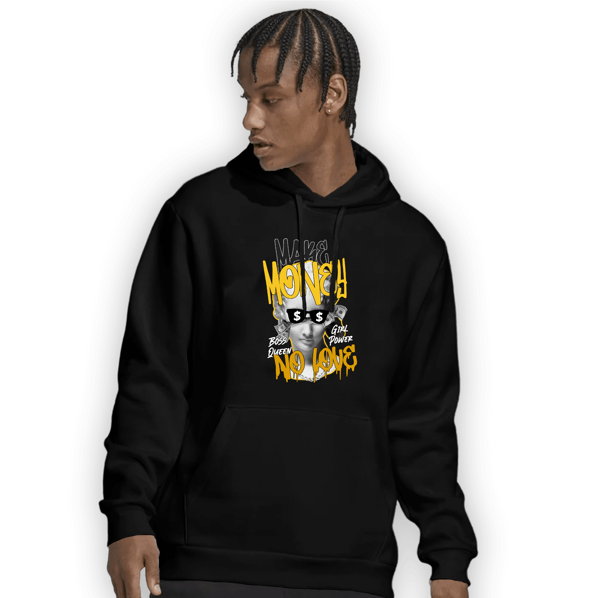 Yellow Ochre 6s Hoodie Match Make Money No Love - NastyJamz