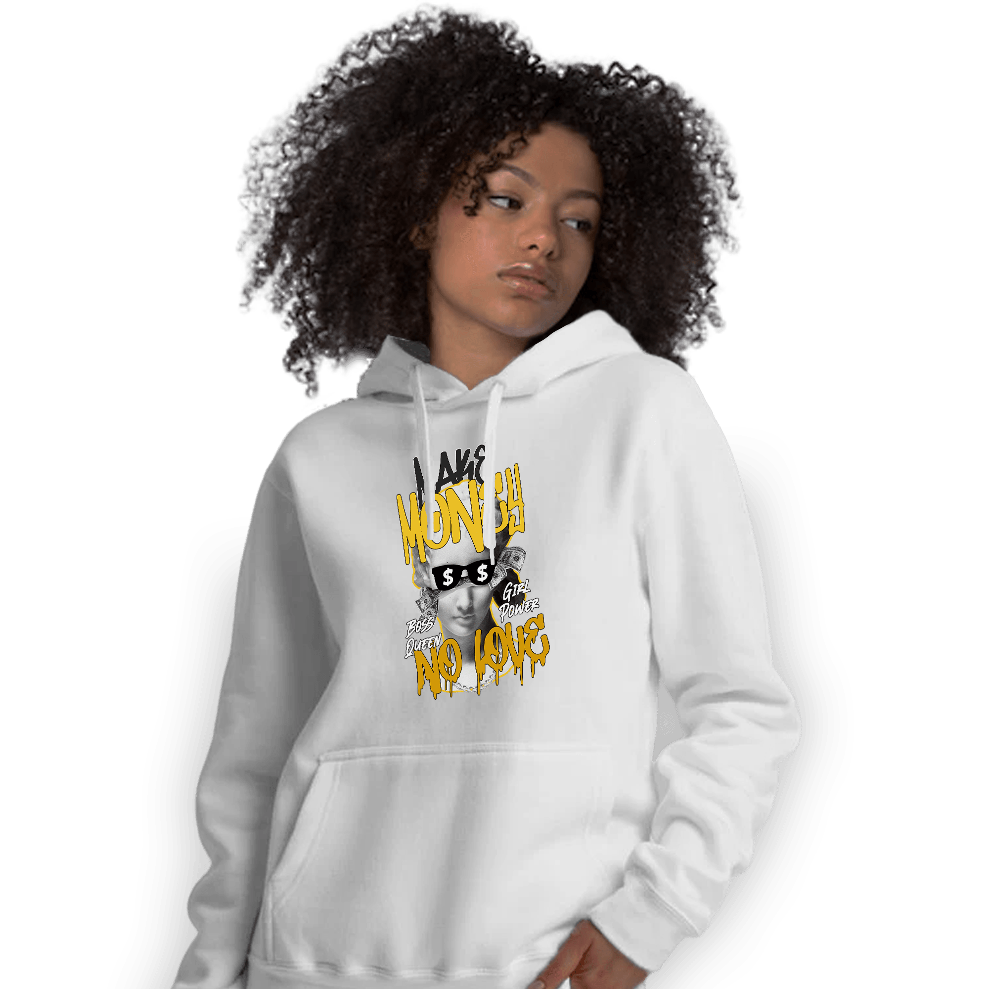 Yellow Ochre 6s Hoodie Match Make Money No Love - NastyJamz