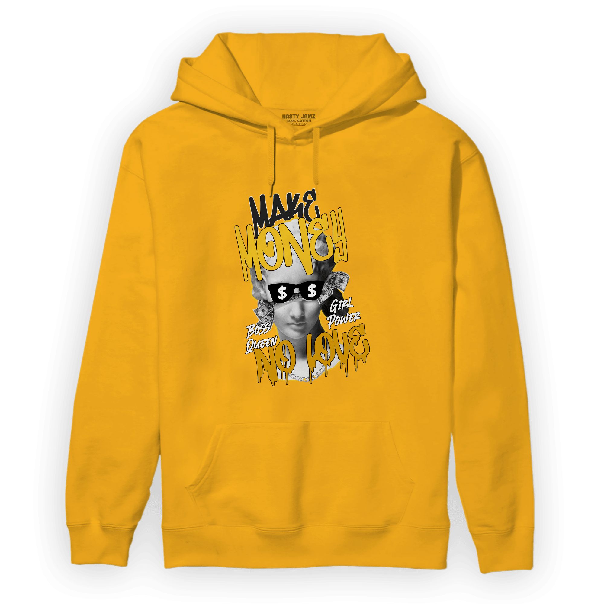 Yellow Ochre 6s Hoodie Match Make Money No Love - NastyJamz