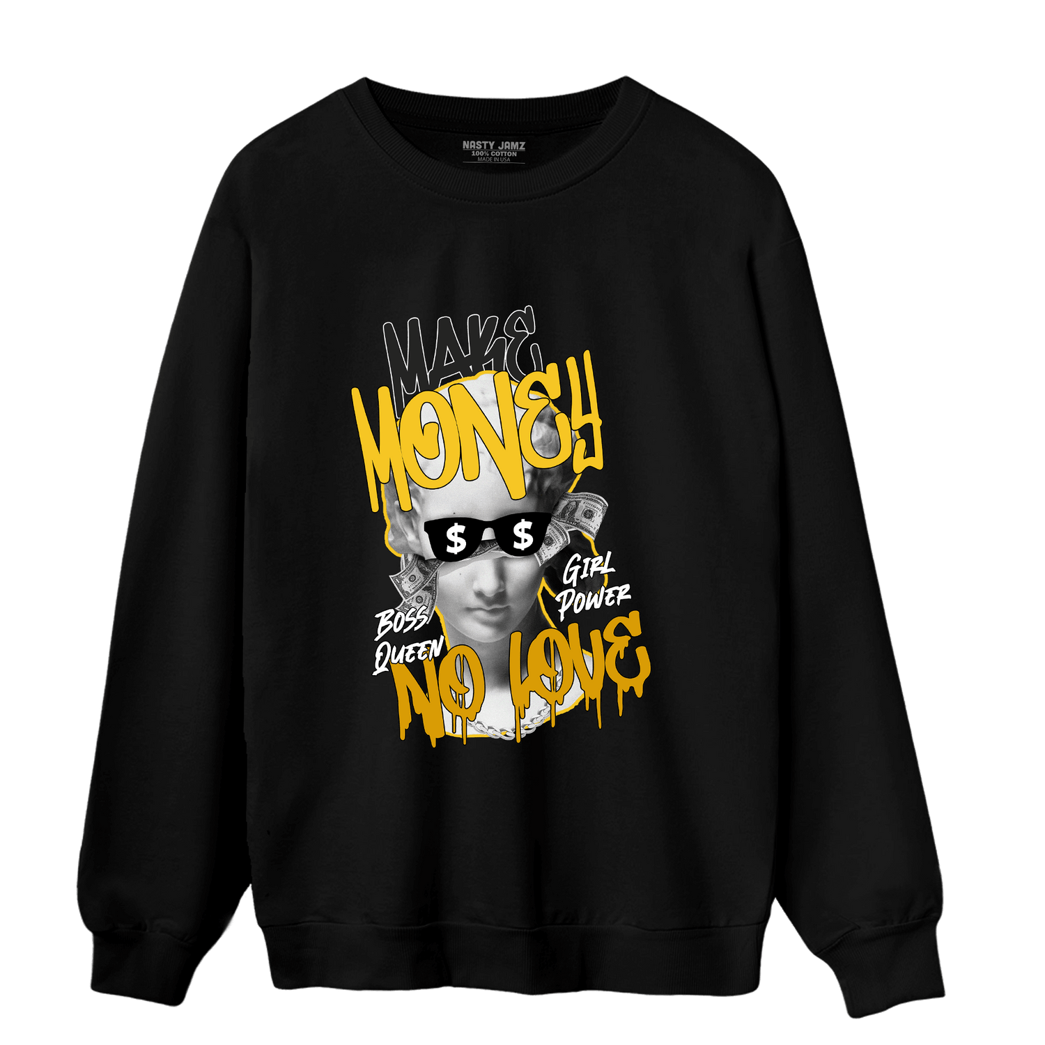 Yellow Ochre 6s Sweatshirt Match Make Money No Love - NastyJamz