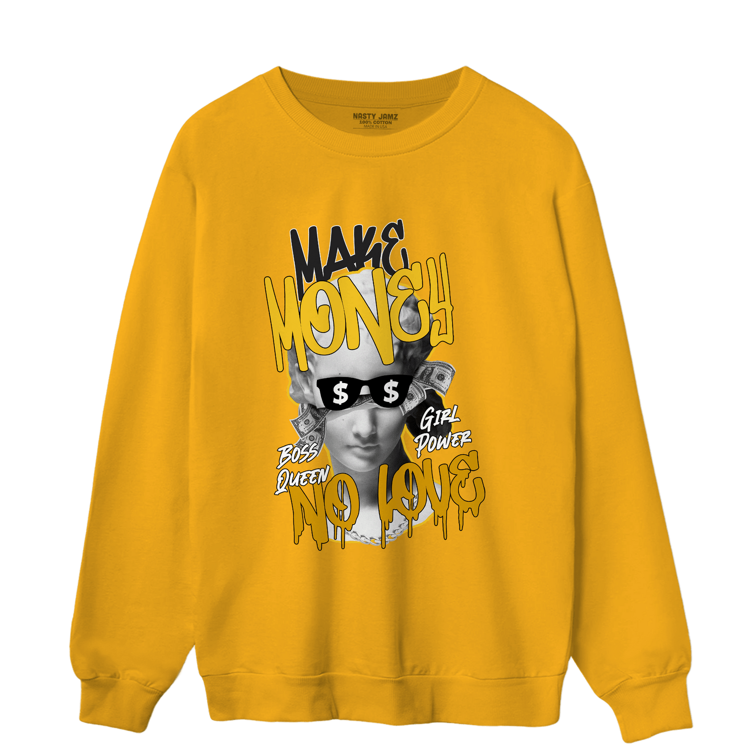 Yellow Ochre 6s Sweatshirt Match Make Money No Love - NastyJamz