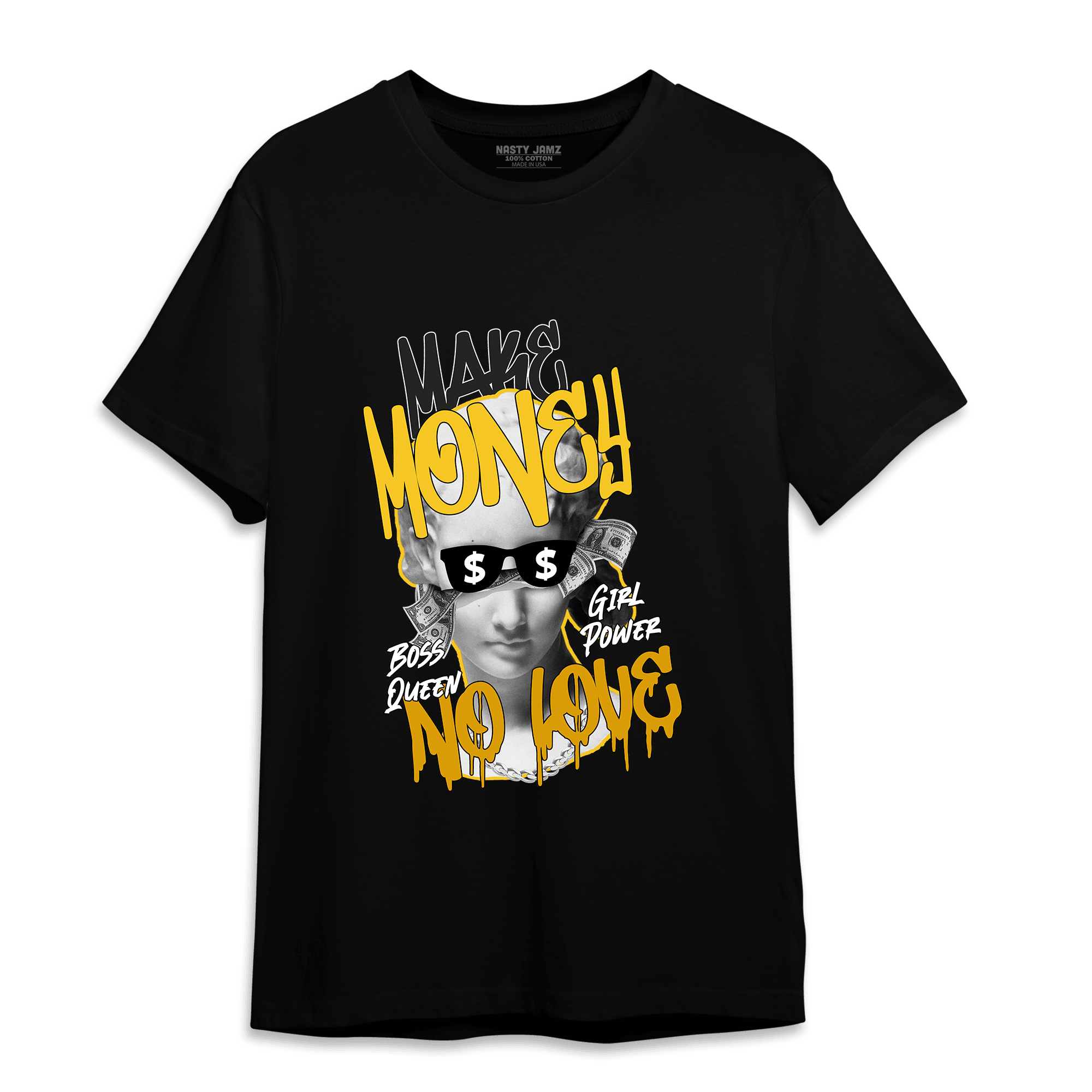 Yellow Ochre 6s T Shirt Match Make Money No Love - NastyJamz