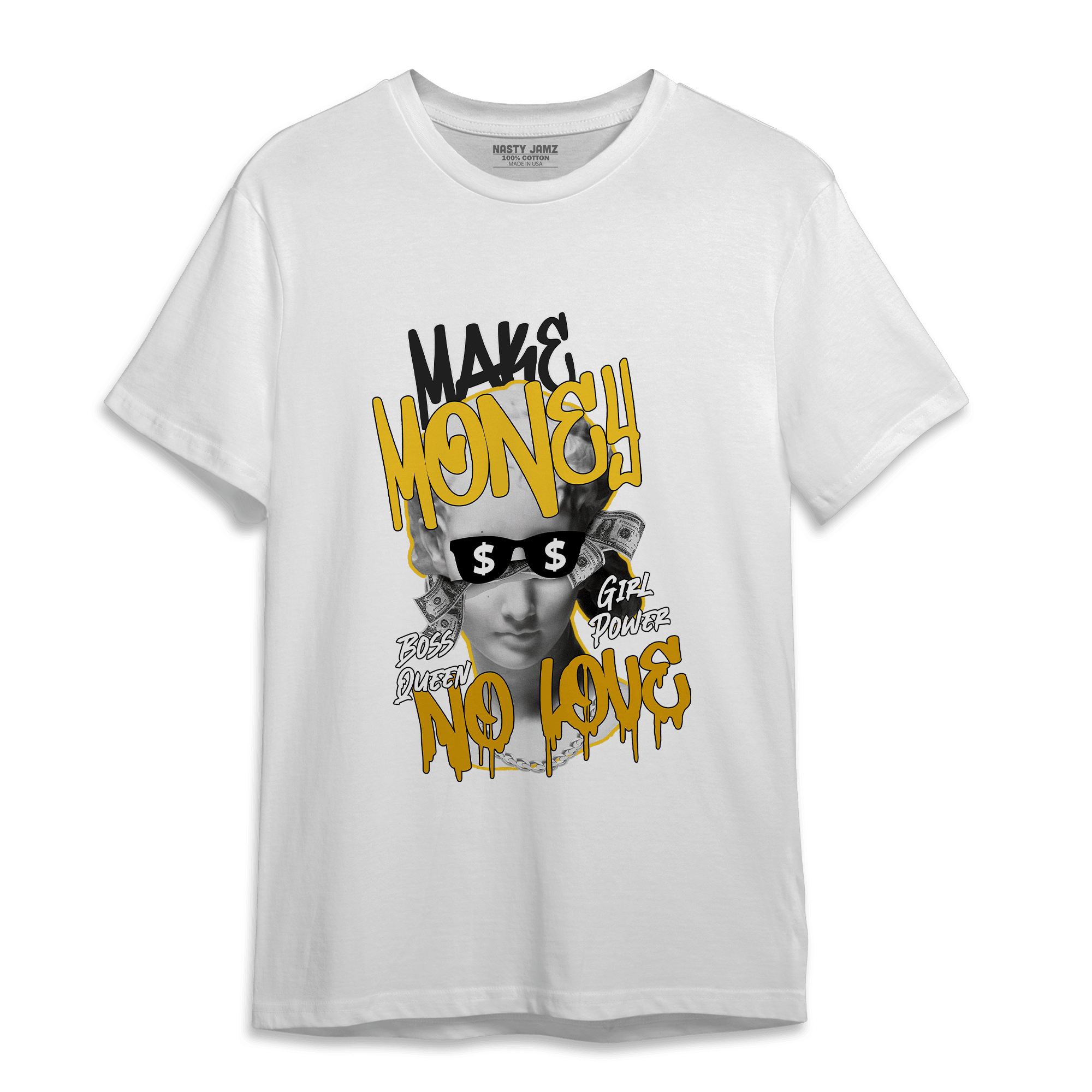 Yellow Ochre 6s T Shirt Match Make Money No Love - NastyJamz