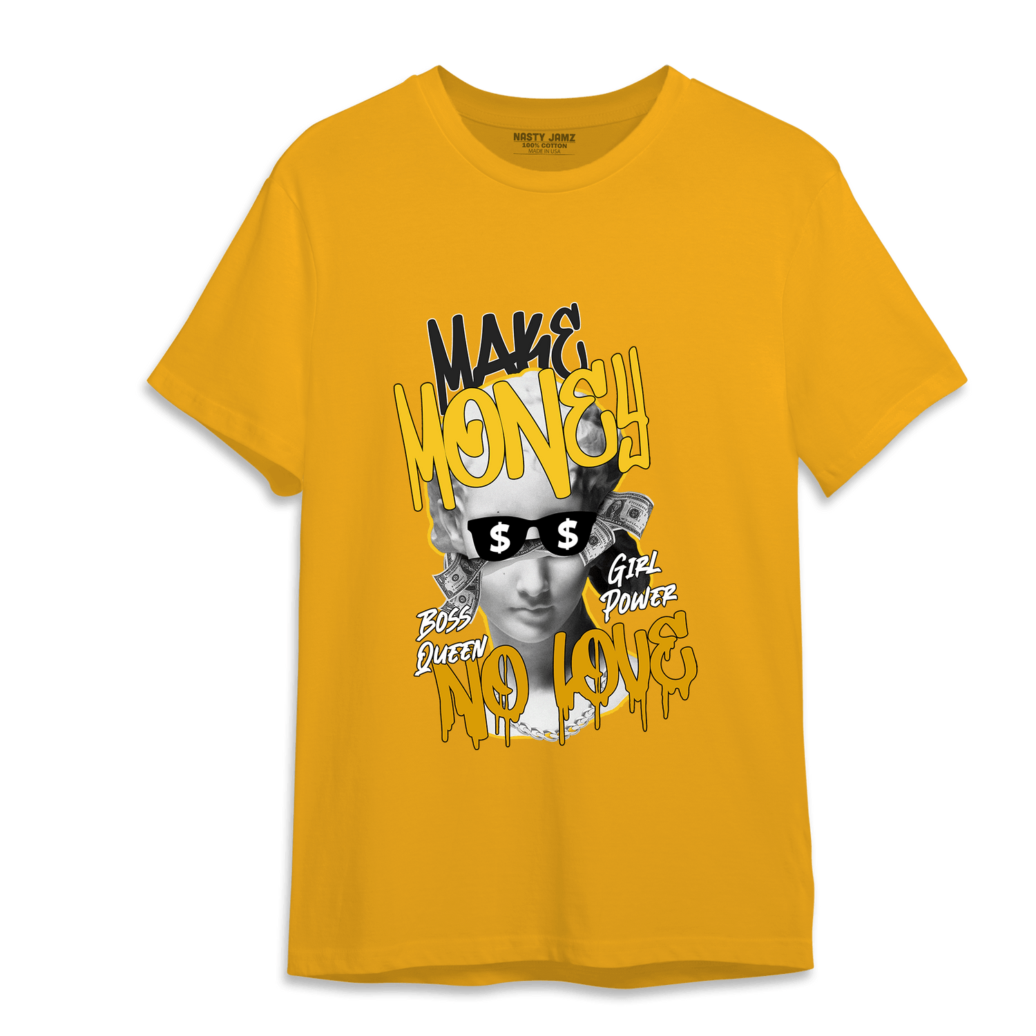 Yellow Ochre 6s T Shirt Match Make Money No Love - NastyJamz