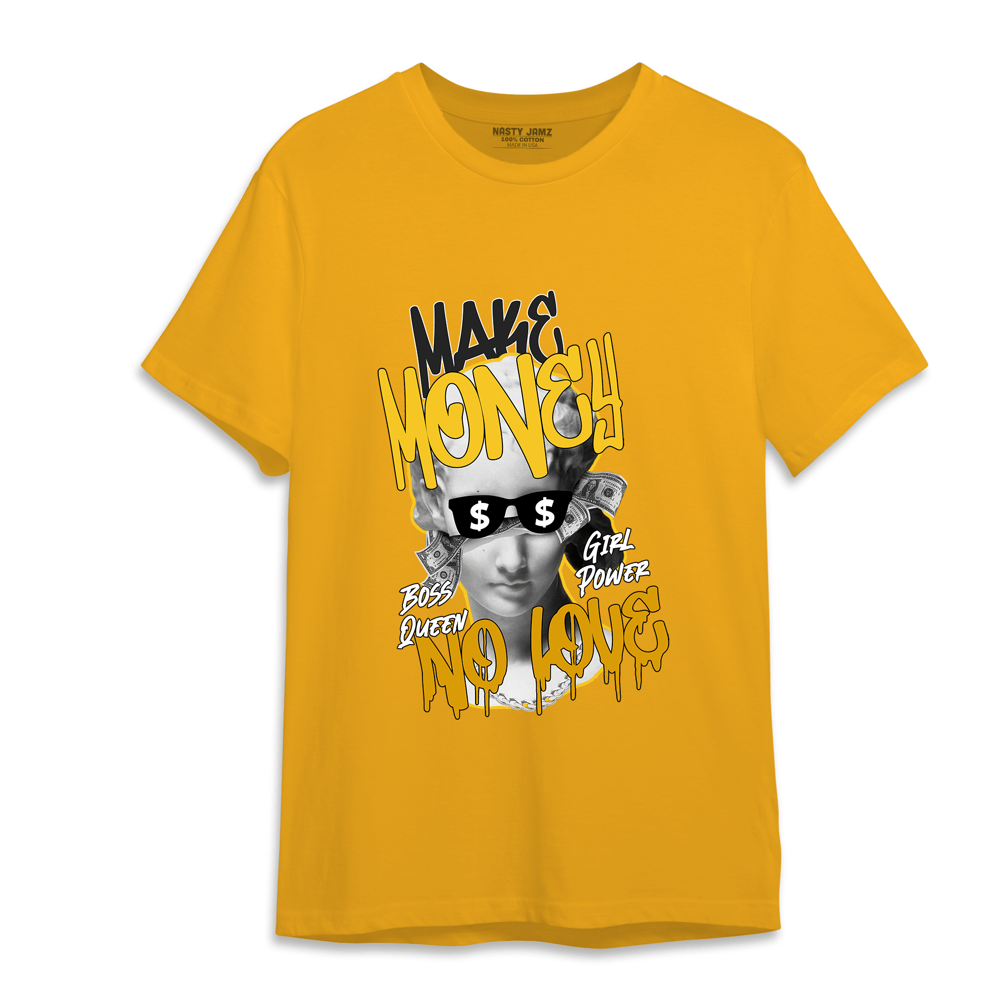 Yellow Ochre 6s T Shirt Match Make Money No Love - NastyJamz