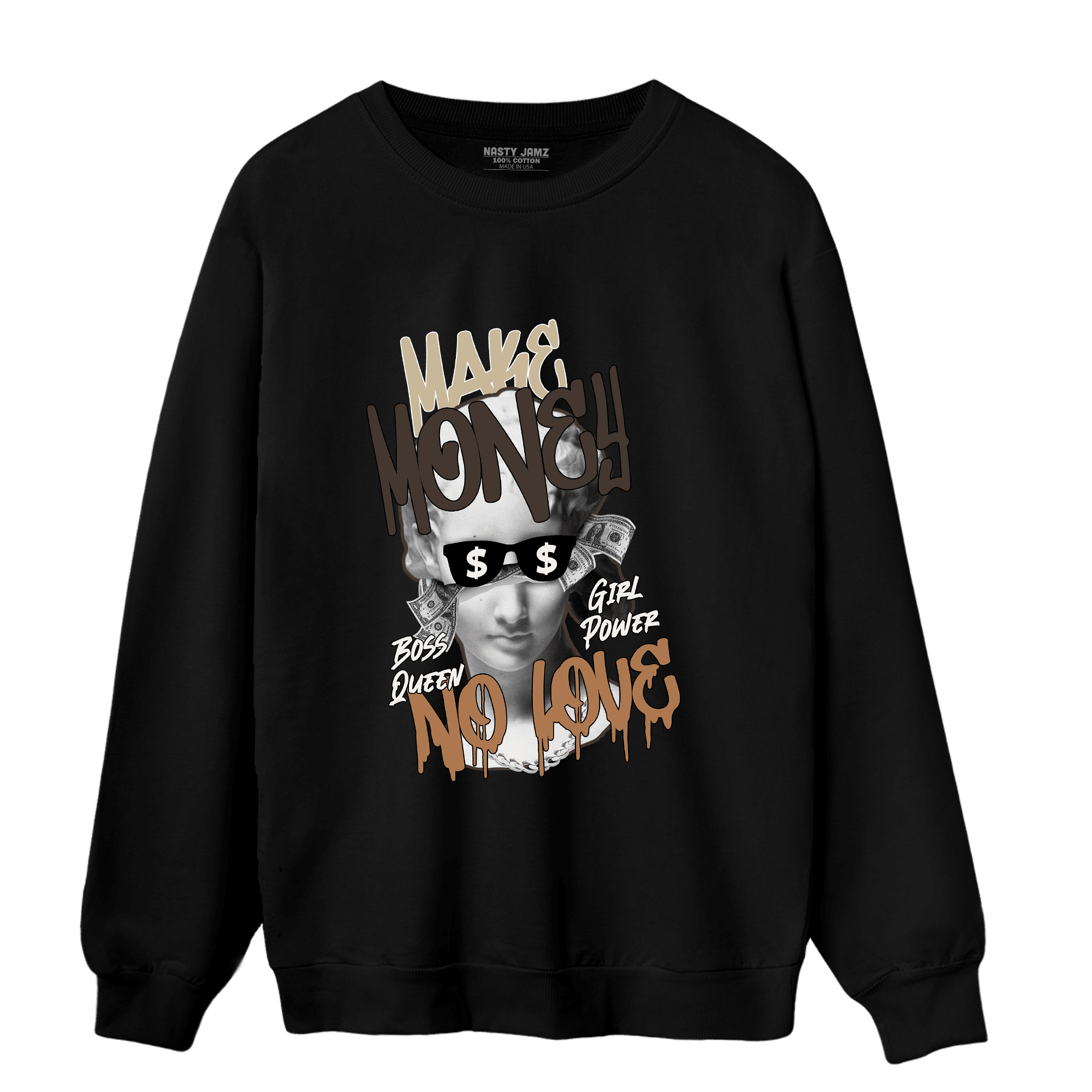 Jumpman Jack Sweatshirt Match Make Money No Love - NastyJamz