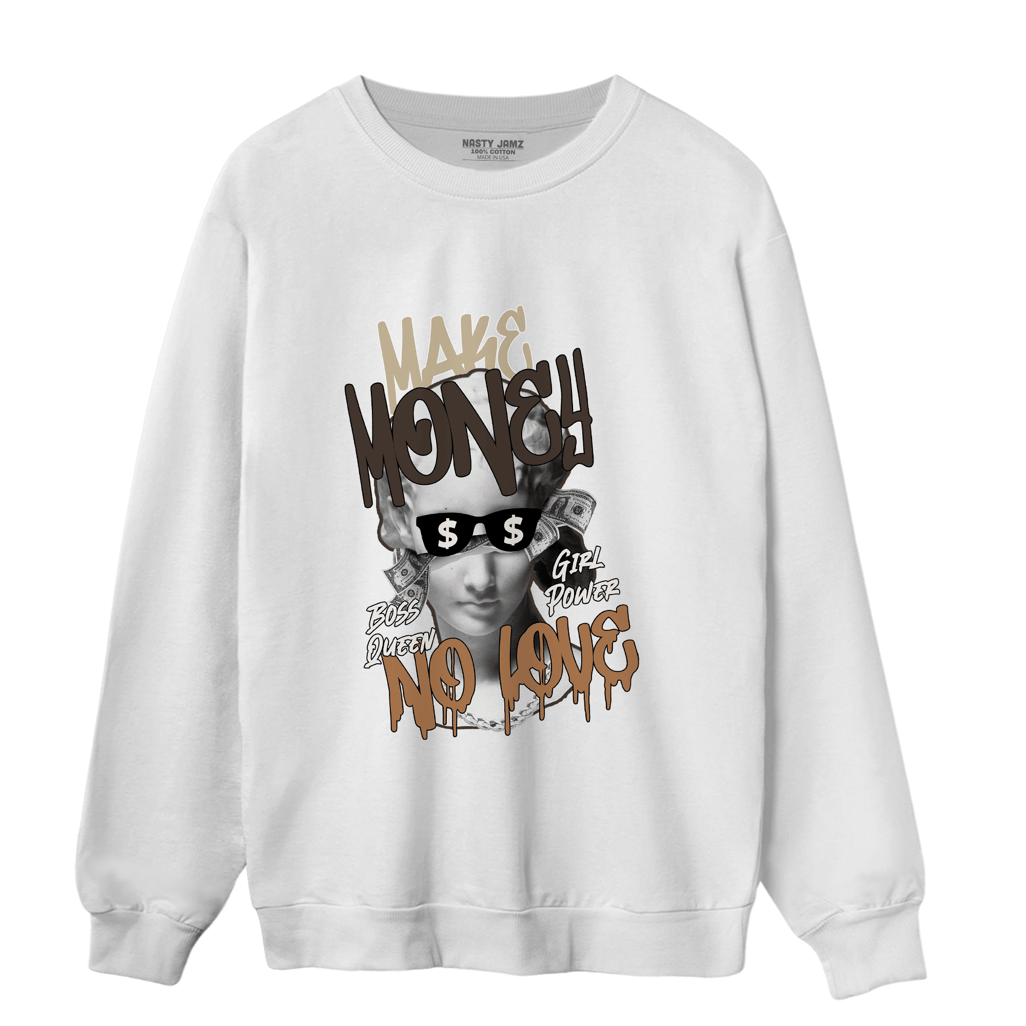 Jumpman Jack Sweatshirt Match Make Money No Love - NastyJamz