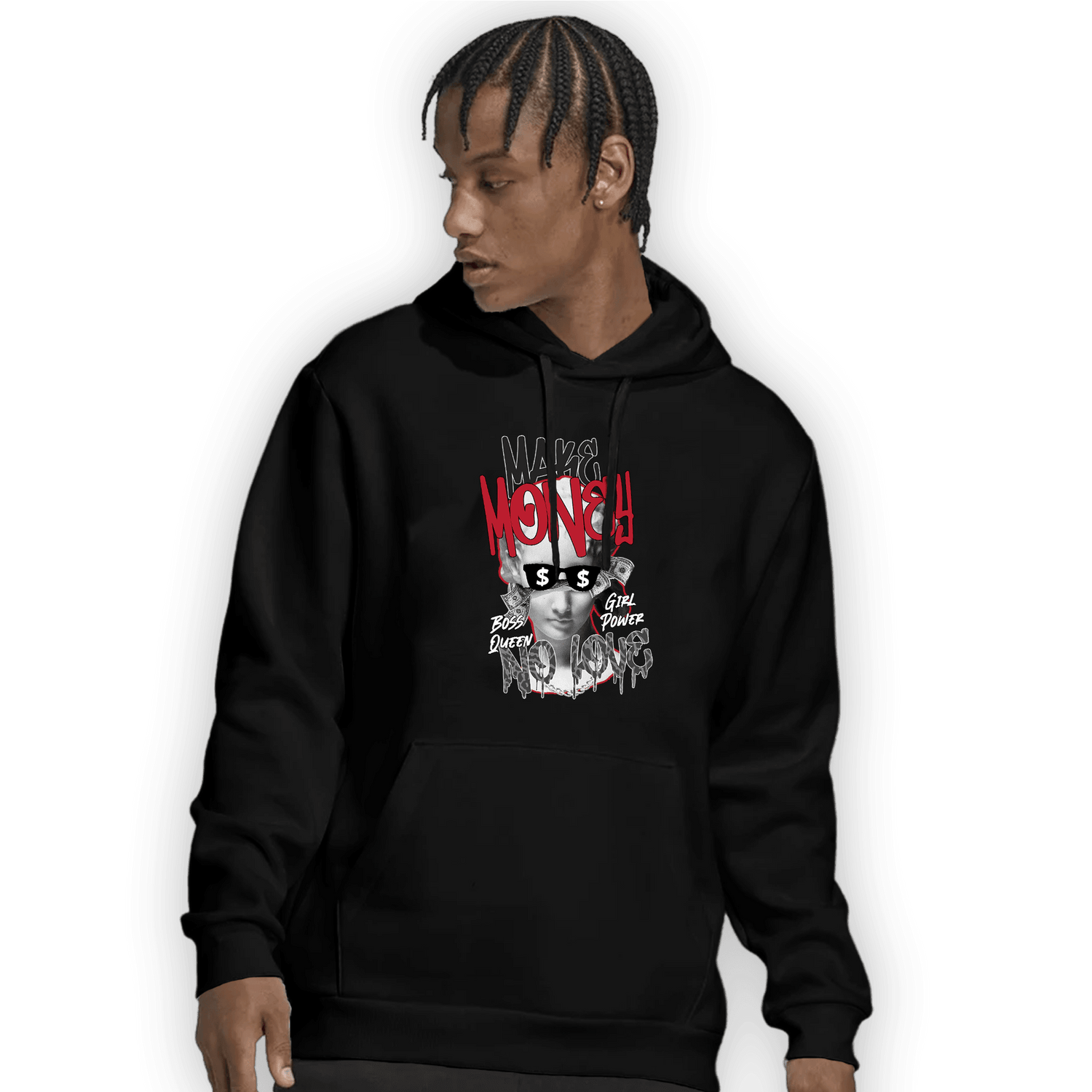 Spizike Low Bred Hoodie Match Make Money No Love - NastyJamz