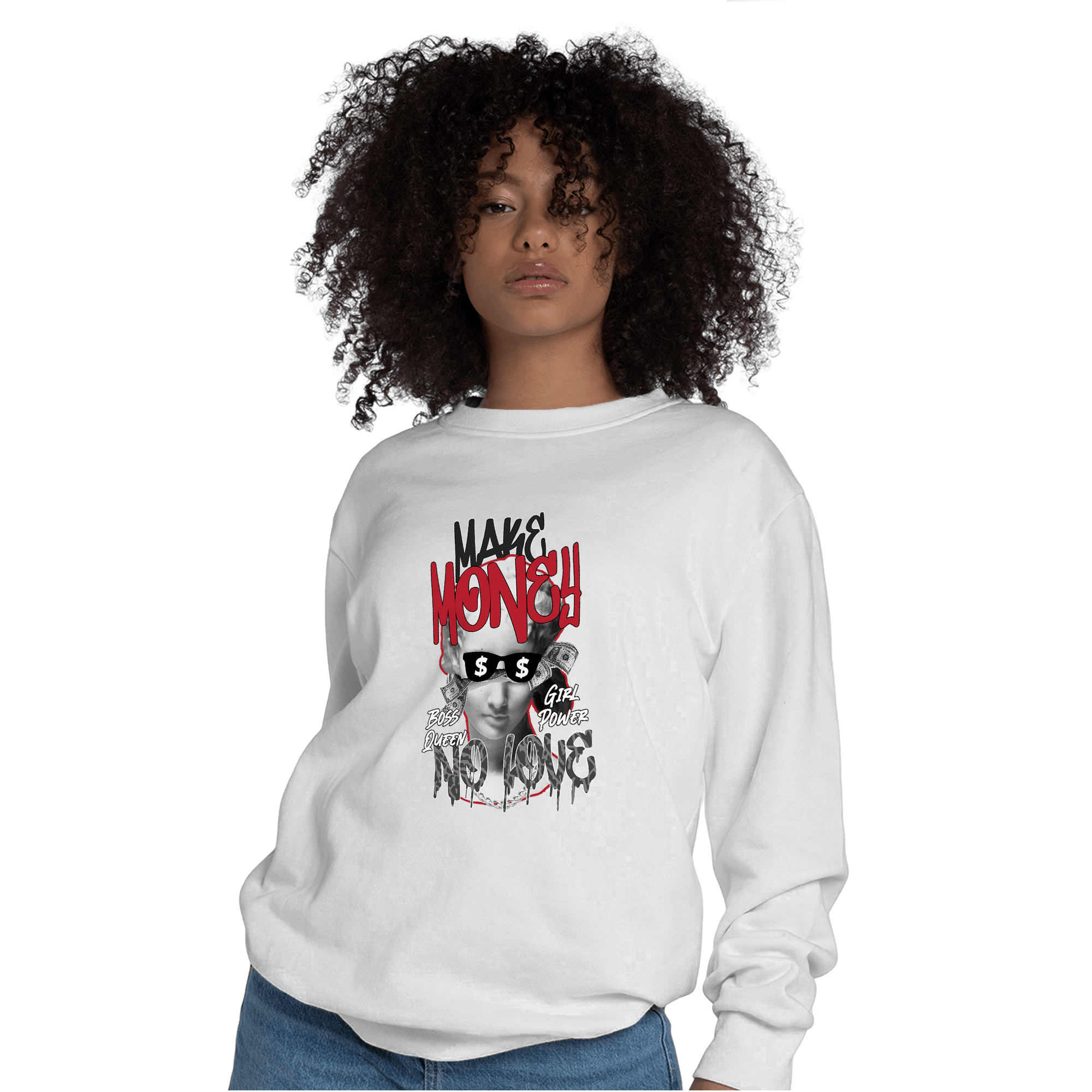 Spizike Low Bred Sweatshirt Match Make Money No Love - NastyJamz