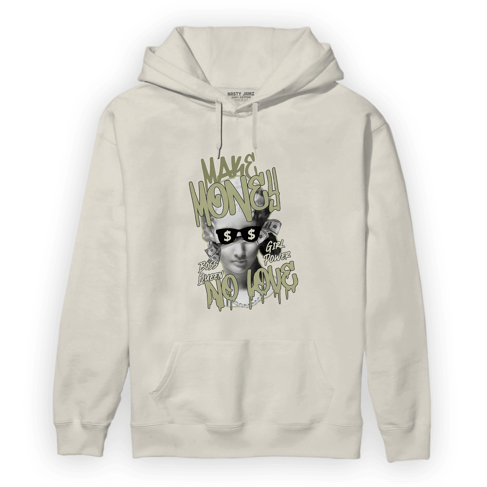 Yeezy Slide Resin Hoodie Match Make Money No Love - NastyJamz