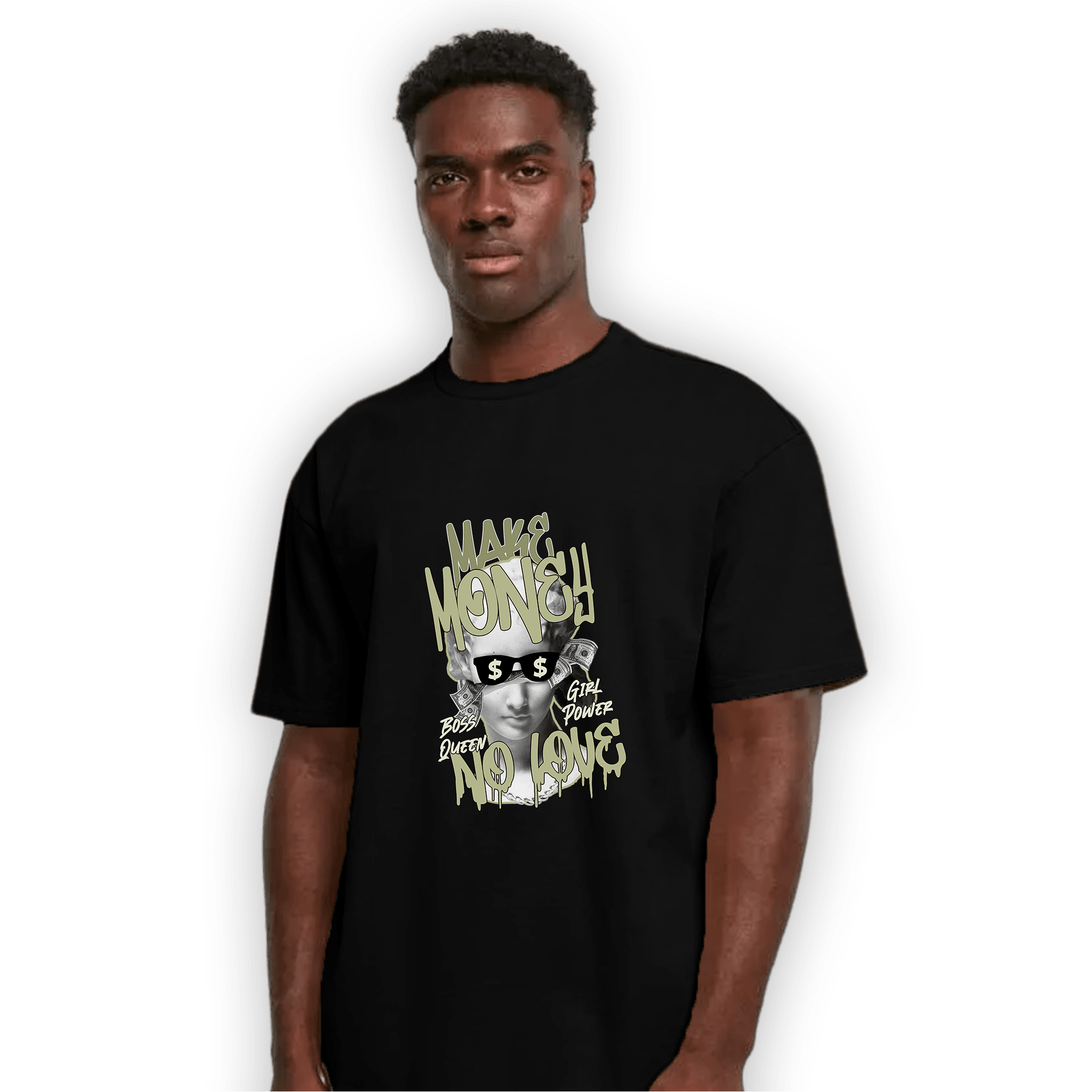 Yeezy Slide Resin T Shirt Match Make Money No Love - NastyJamz