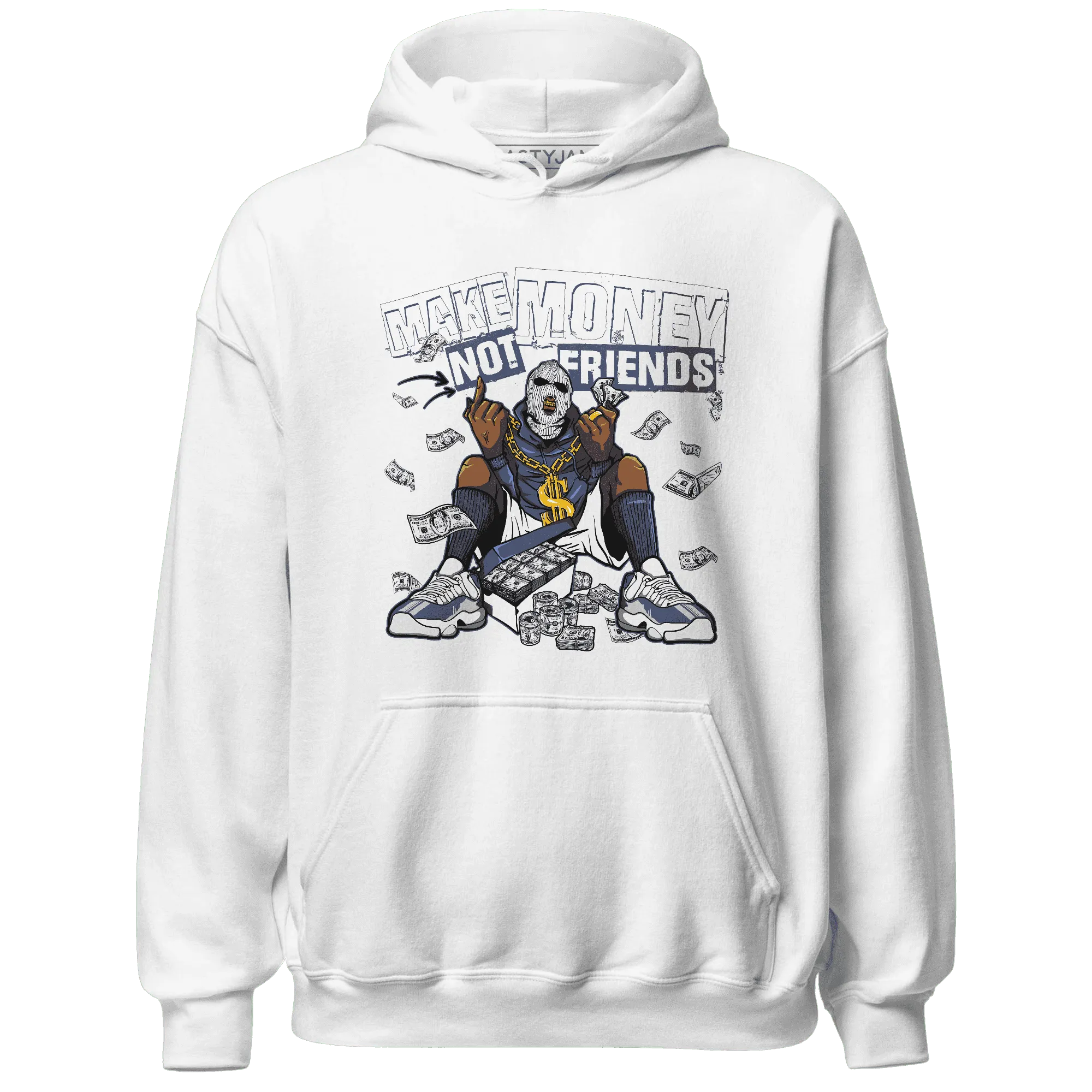 Low-Diffused-Blue-11s-Hoodie-Match-Make-Money-Not-Friends