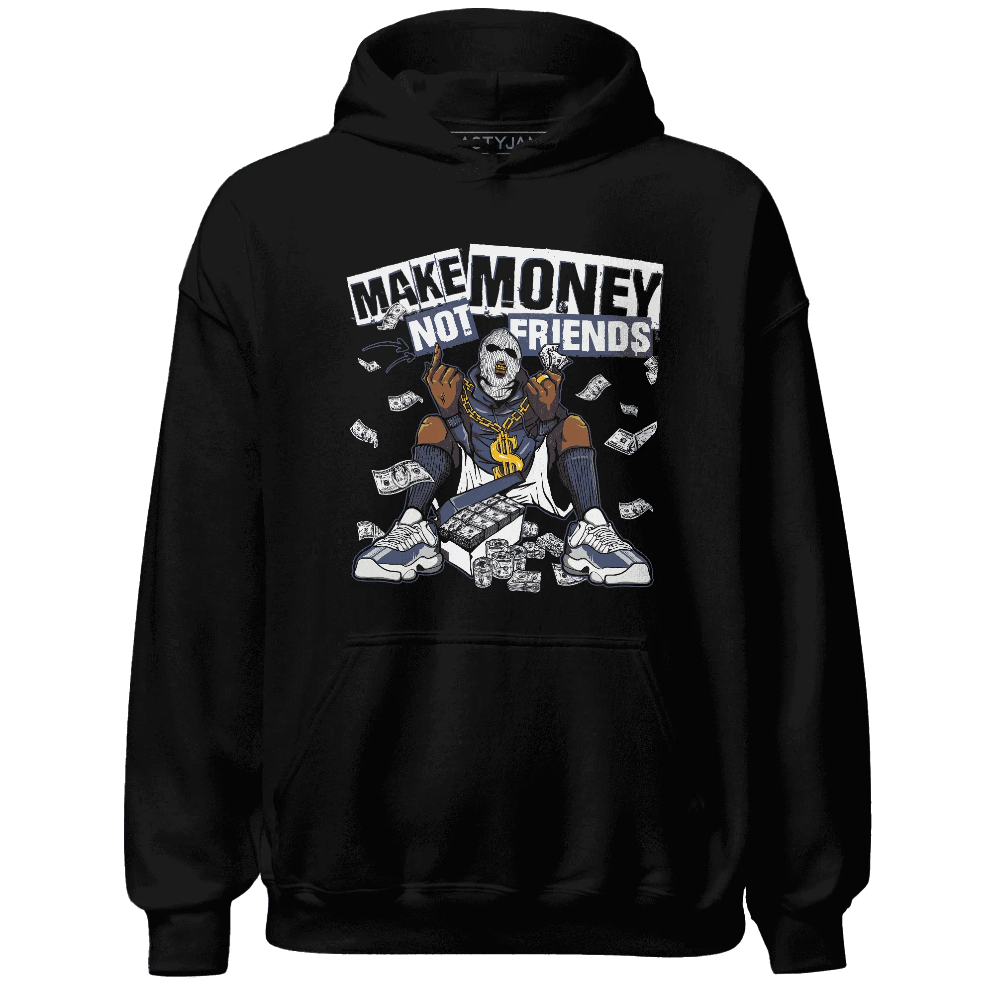 Low-Diffused-Blue-11s-Hoodie-Match-Make-Money-Not-Friends