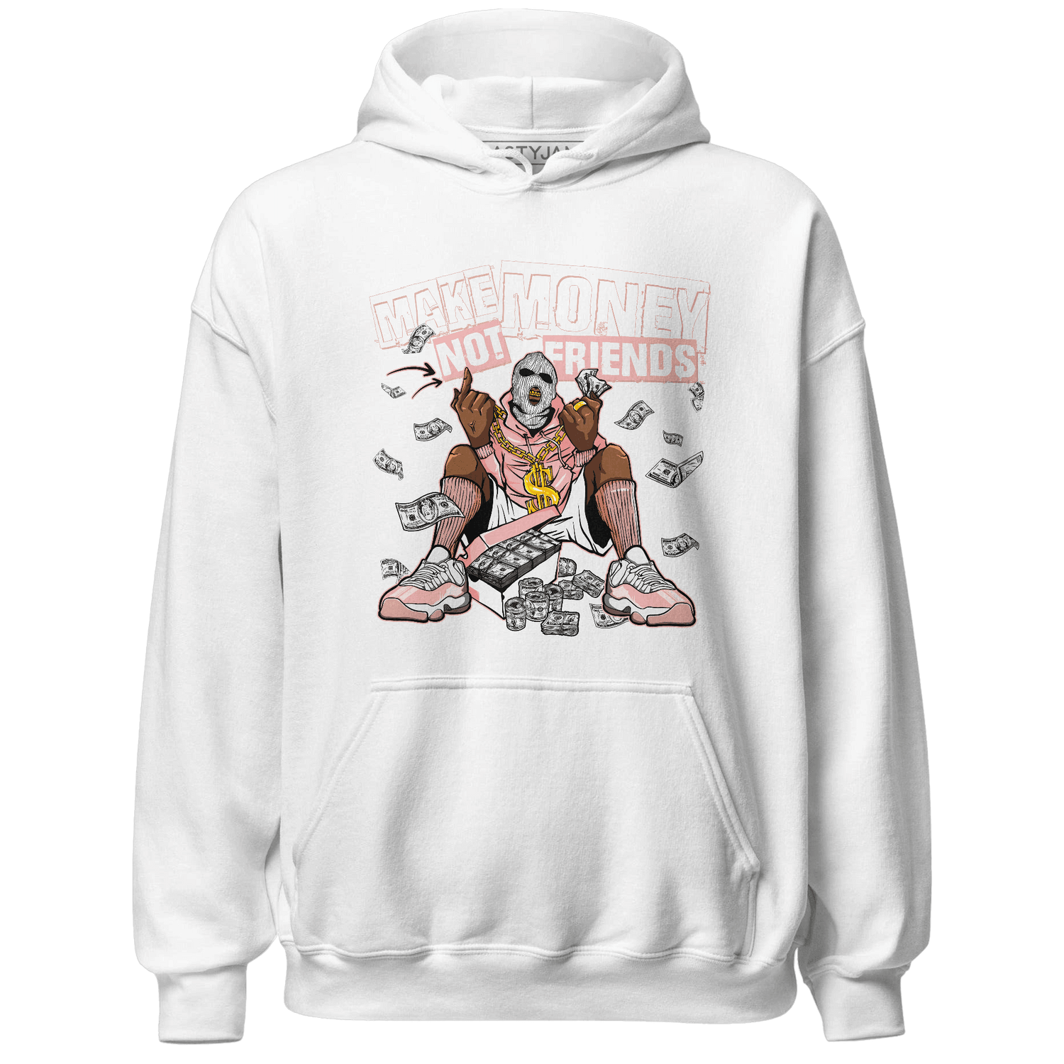 Low Legend Pink 11s Hoodie Match Make Money Not Friends - NastyJamz