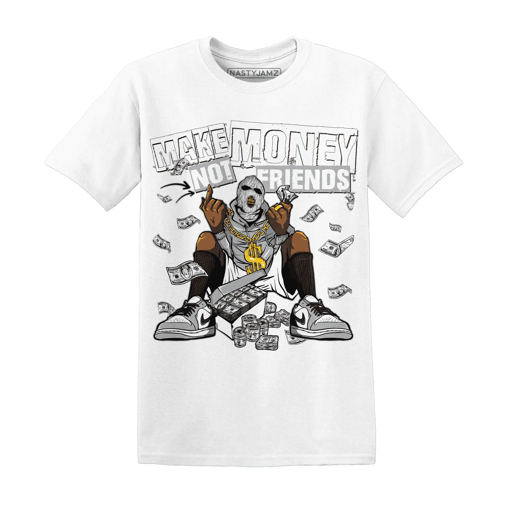 Wolf-Grey-1s-T-Shirt-Match-Make-Money-Not-Friends