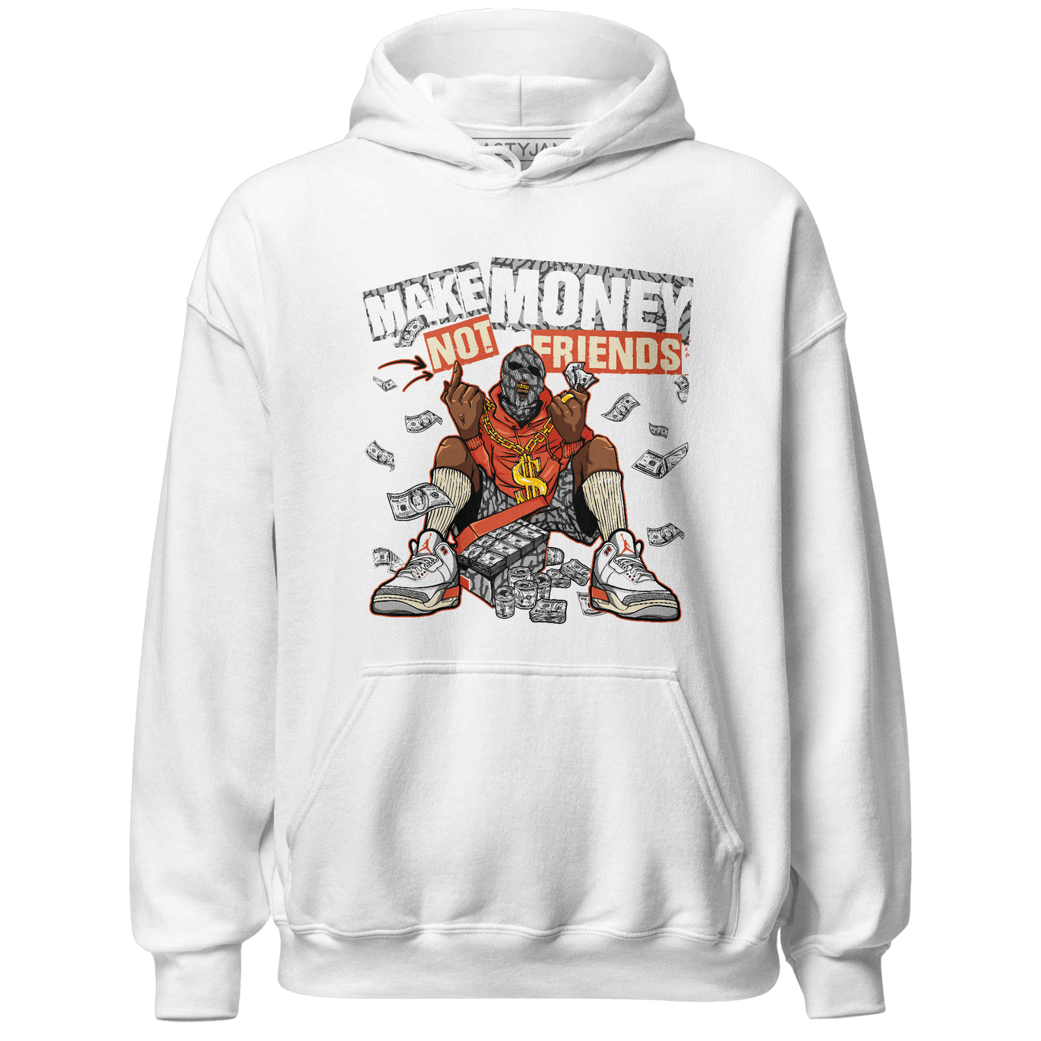 Georgia Peach 3s Hoodie Match Make Money Not Friends - NastyJamz