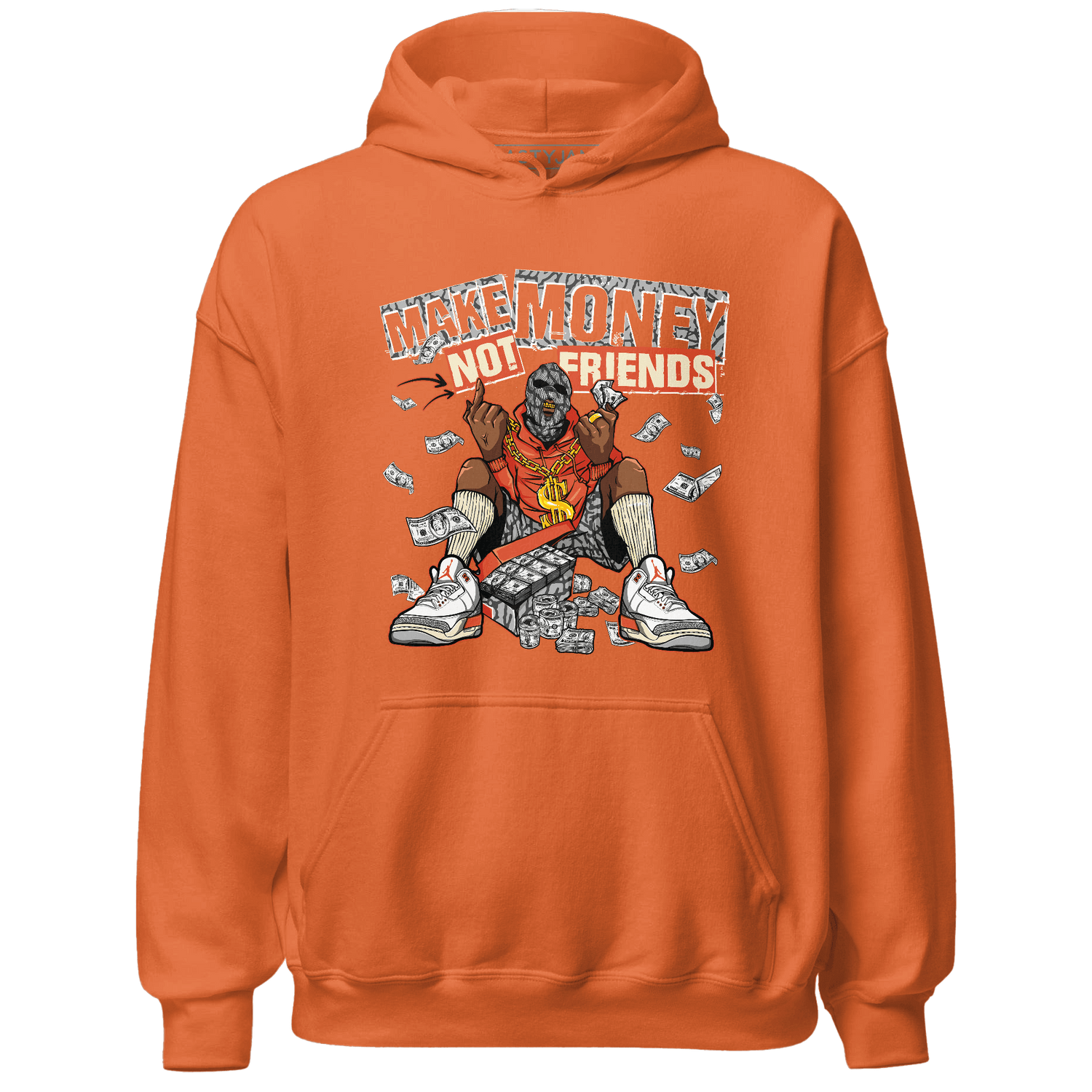Georgia Peach 3s Hoodie Match Make Money Not Friends - NastyJamz