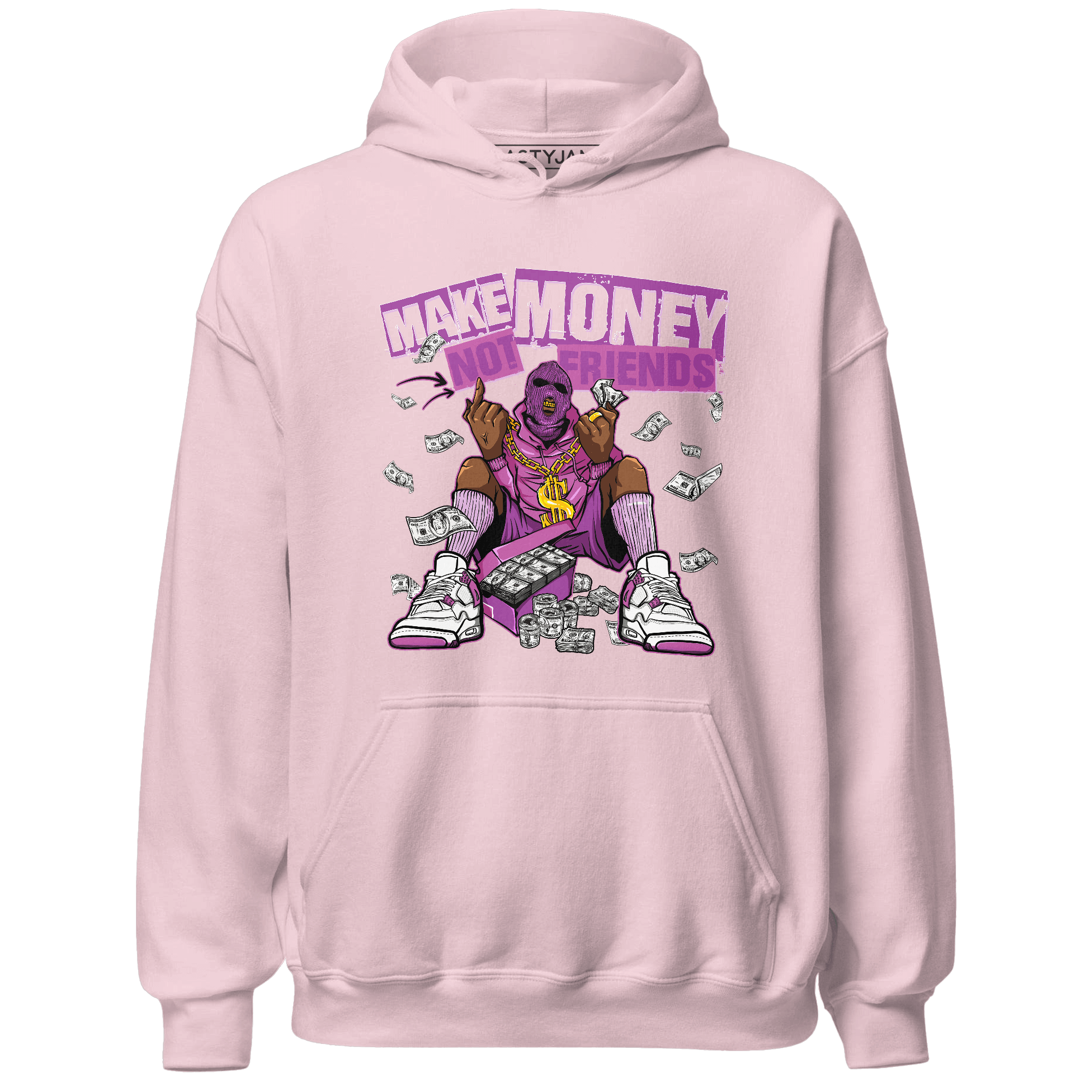 GS Hyper Violet 4s Hoodie Match Make Money Not Friends - NastyJamz