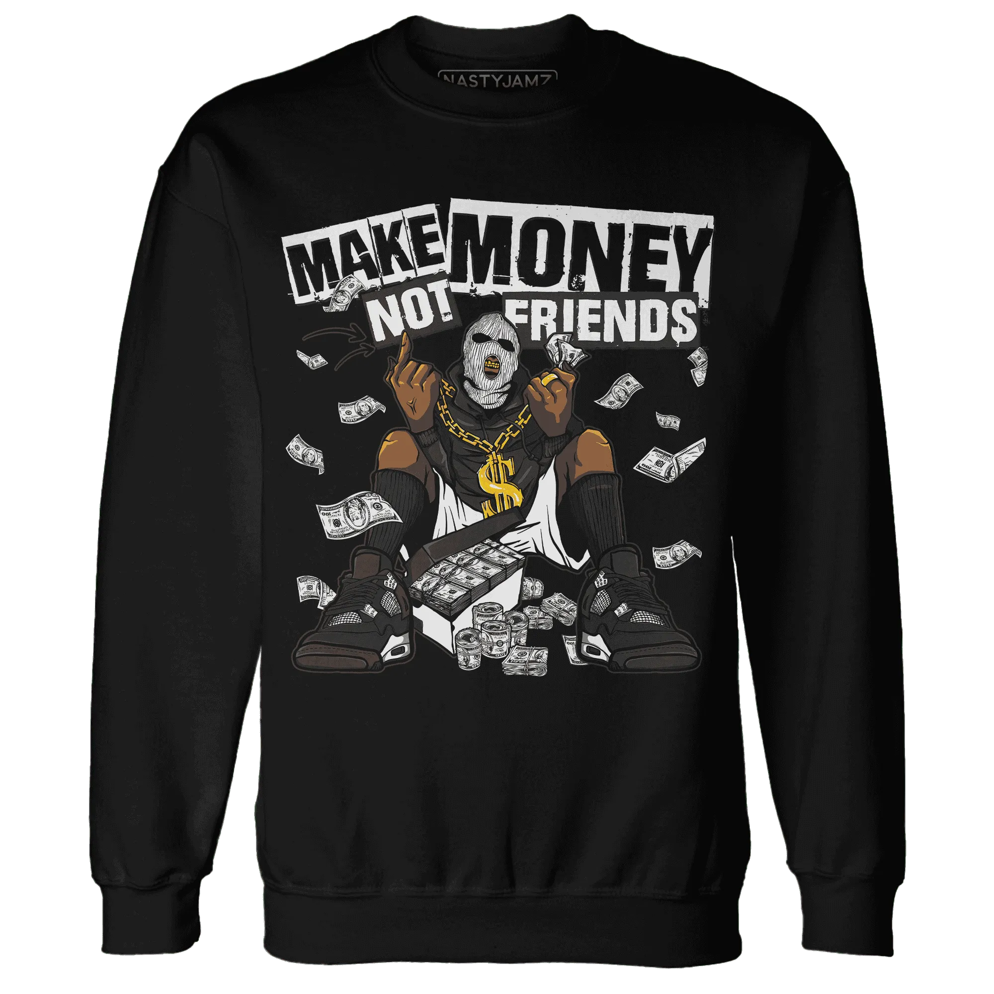 White-Thunder-4s-Sweatshirt-Match-Make-Money-Not-Friends