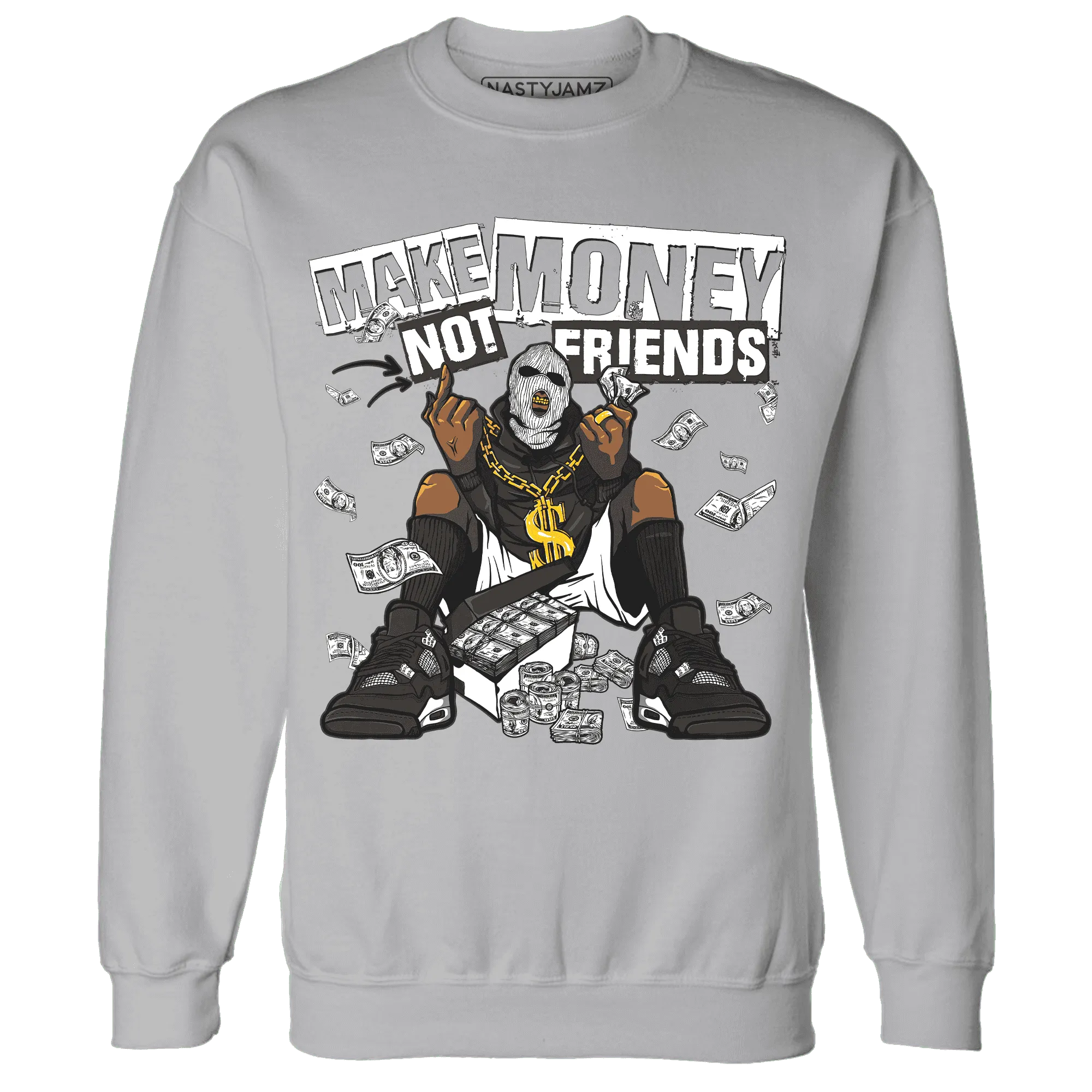 White-Thunder-4s-Sweatshirt-Match-Make-Money-Not-Friends