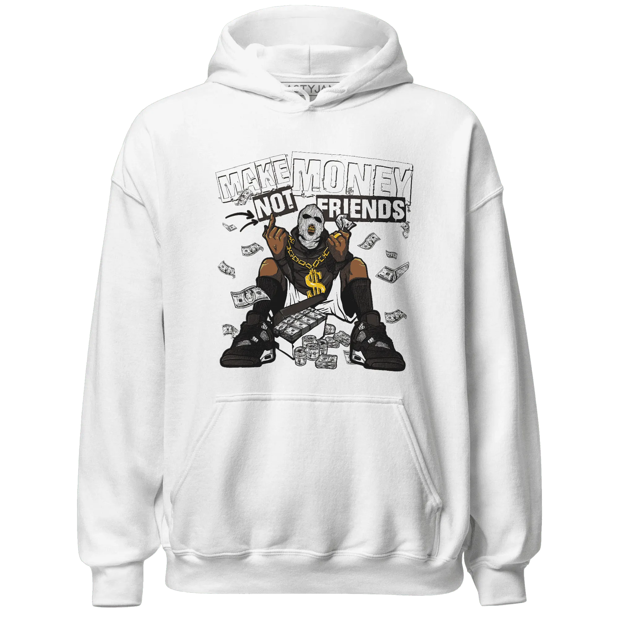 White-Thunder-4s-Hoodie-Match-Make-Money-Not-Friends