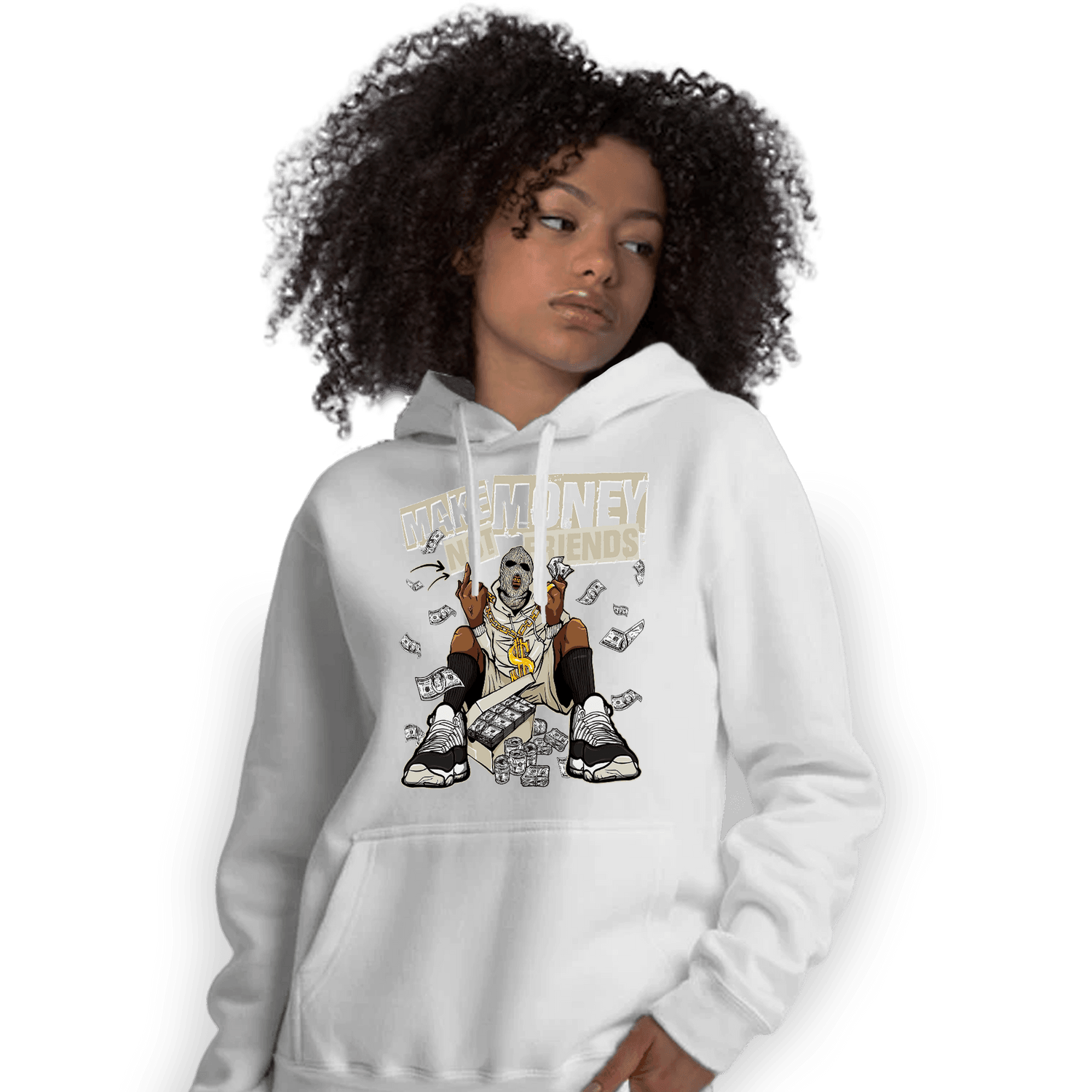 Gratitude 11s Hoodie Match Make Money Not Friends - NastyJamz