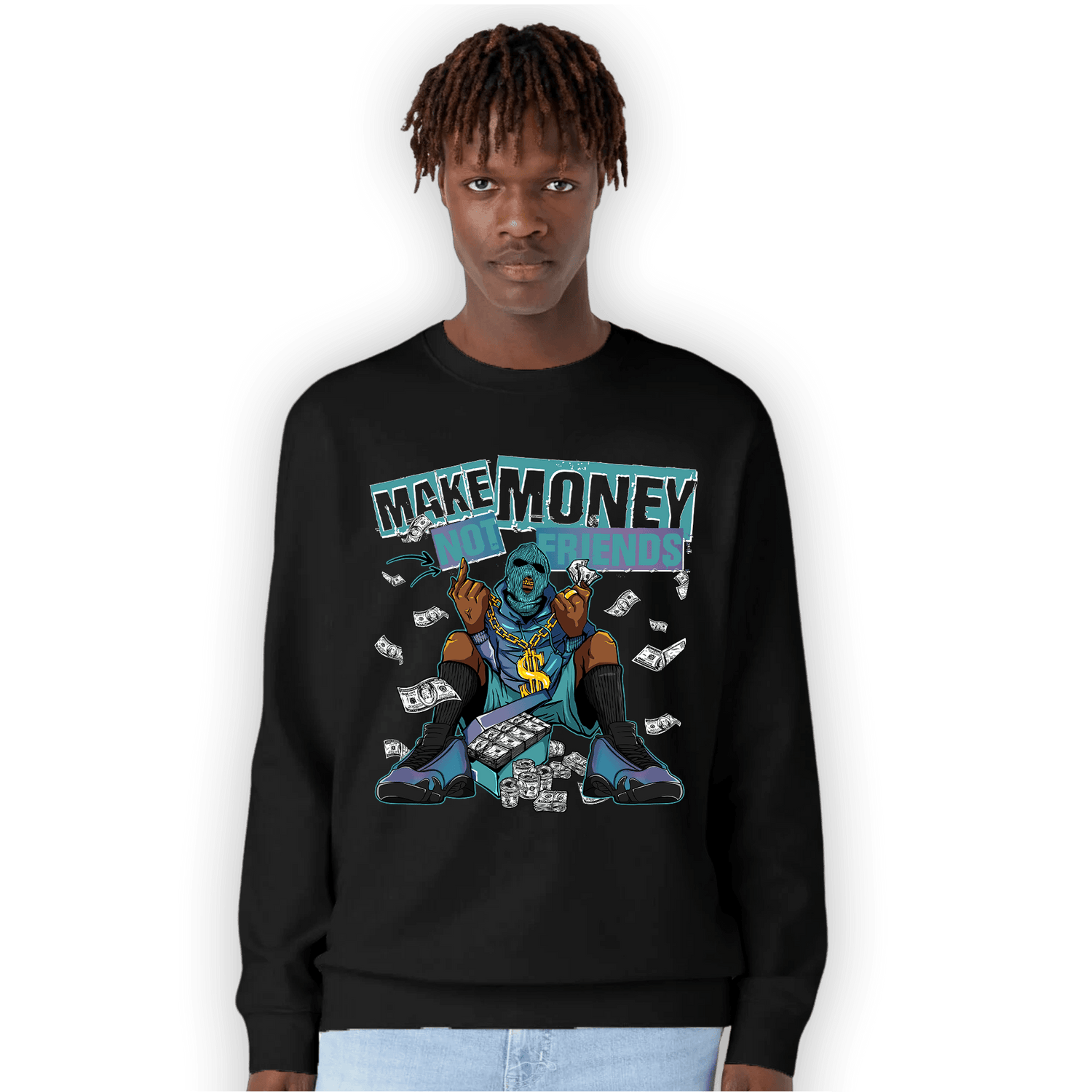 Low Love Letter 14s Sweatshirt Match Make Money Not Friends - NastyJamz