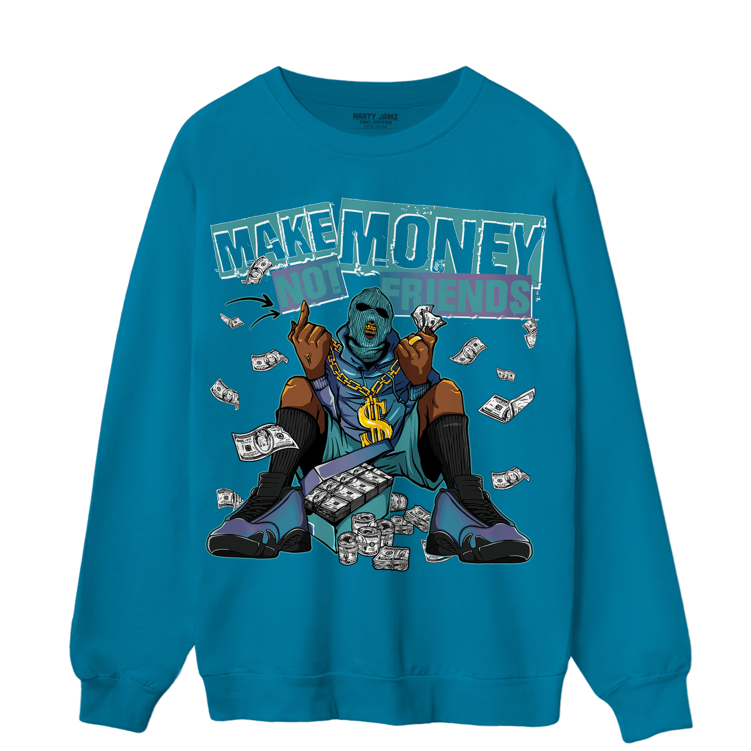 Low Love Letter 14s Sweatshirt Match Make Money Not Friends - NastyJamz