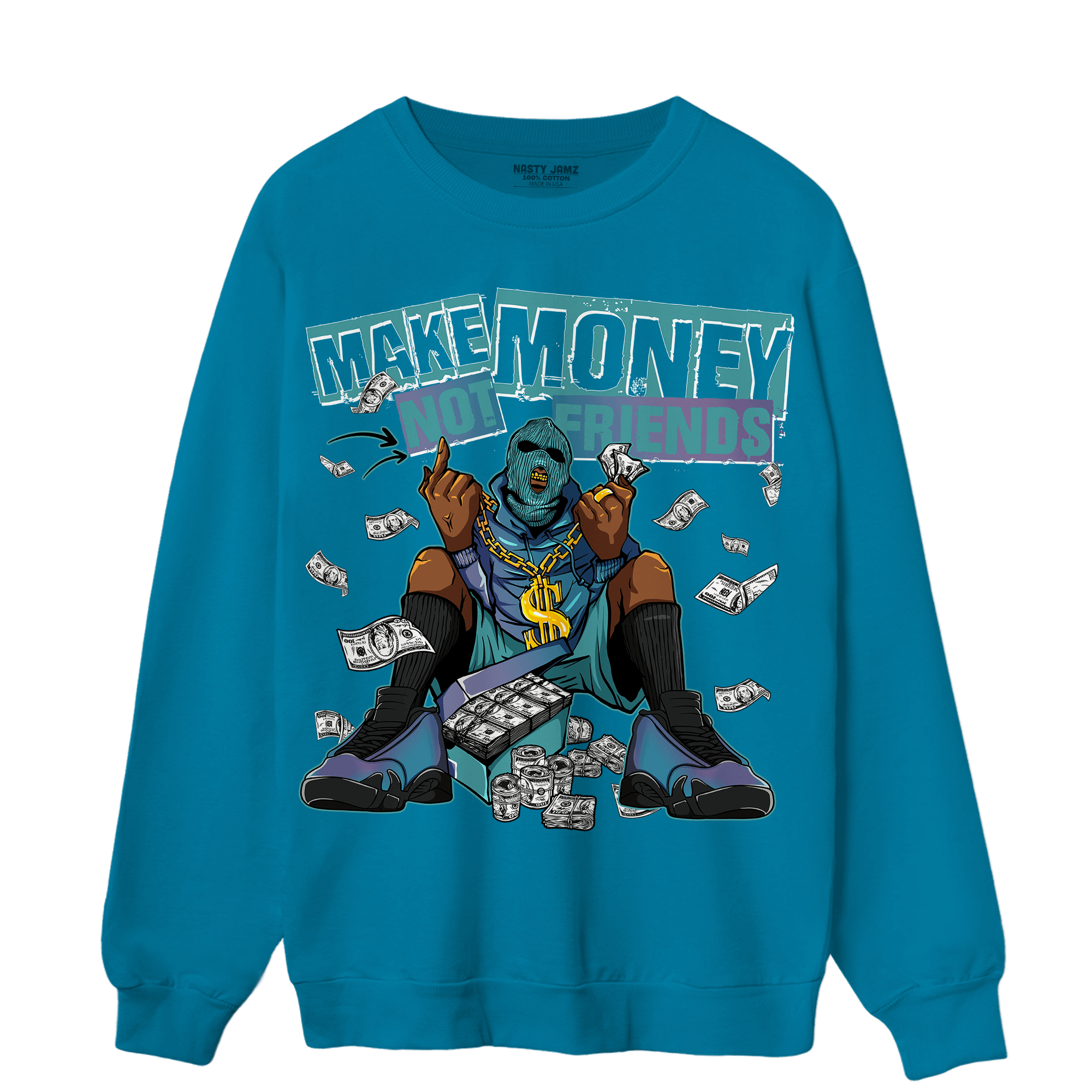 Low Love Letter 14s Sweatshirt Match Make Money Not Friends - NastyJamz