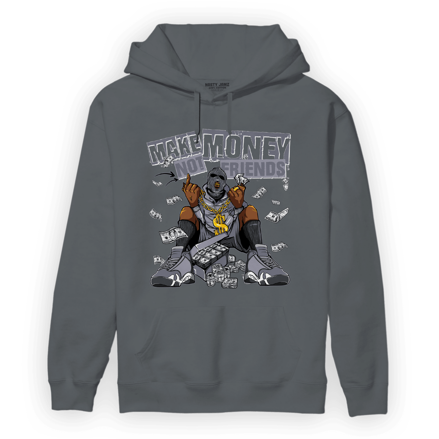Stealth 14s Hoodie Match Make Money Not Friends - NastyJamz