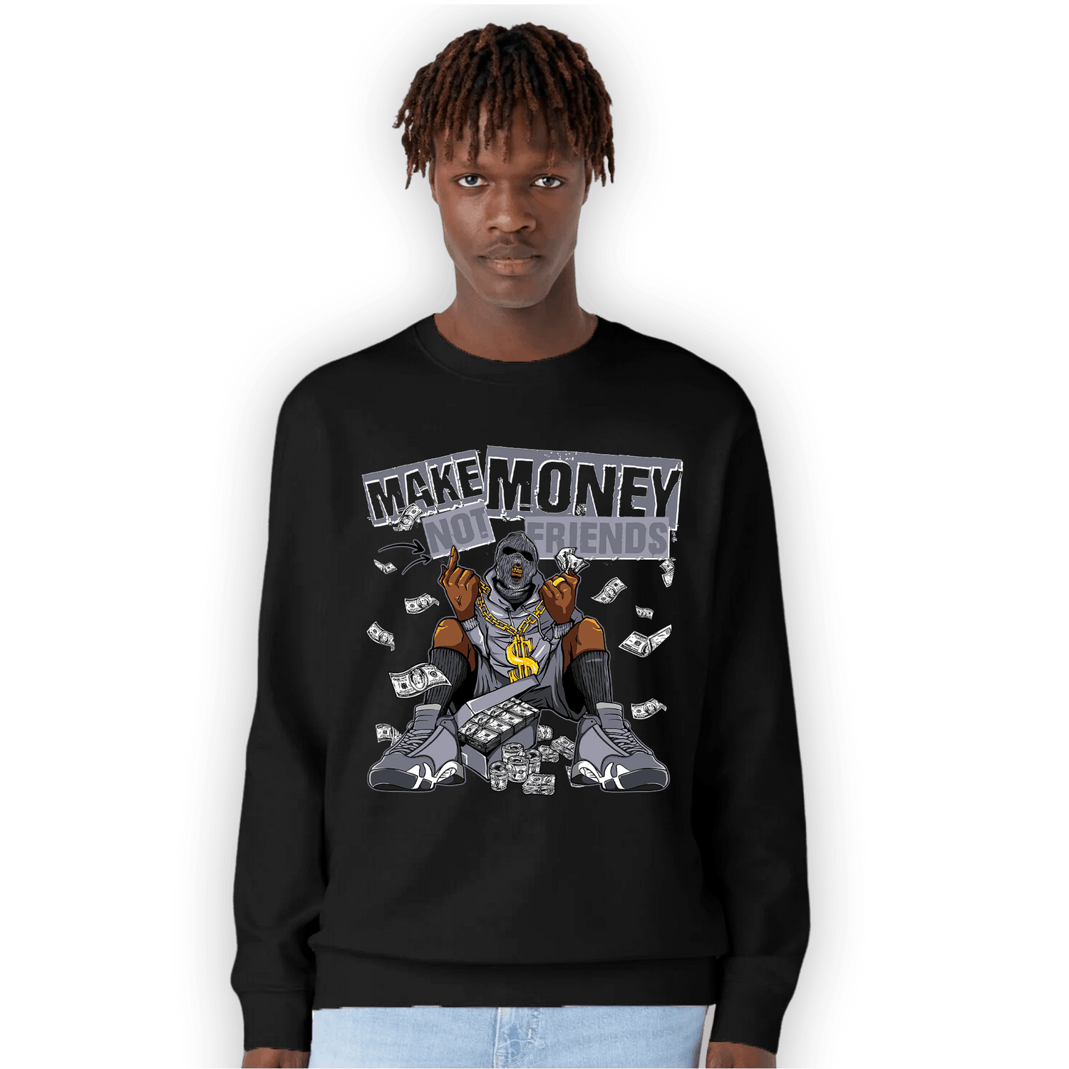 Stealth 14s Sweatshirt Match Make Money Not Friends - NastyJamz