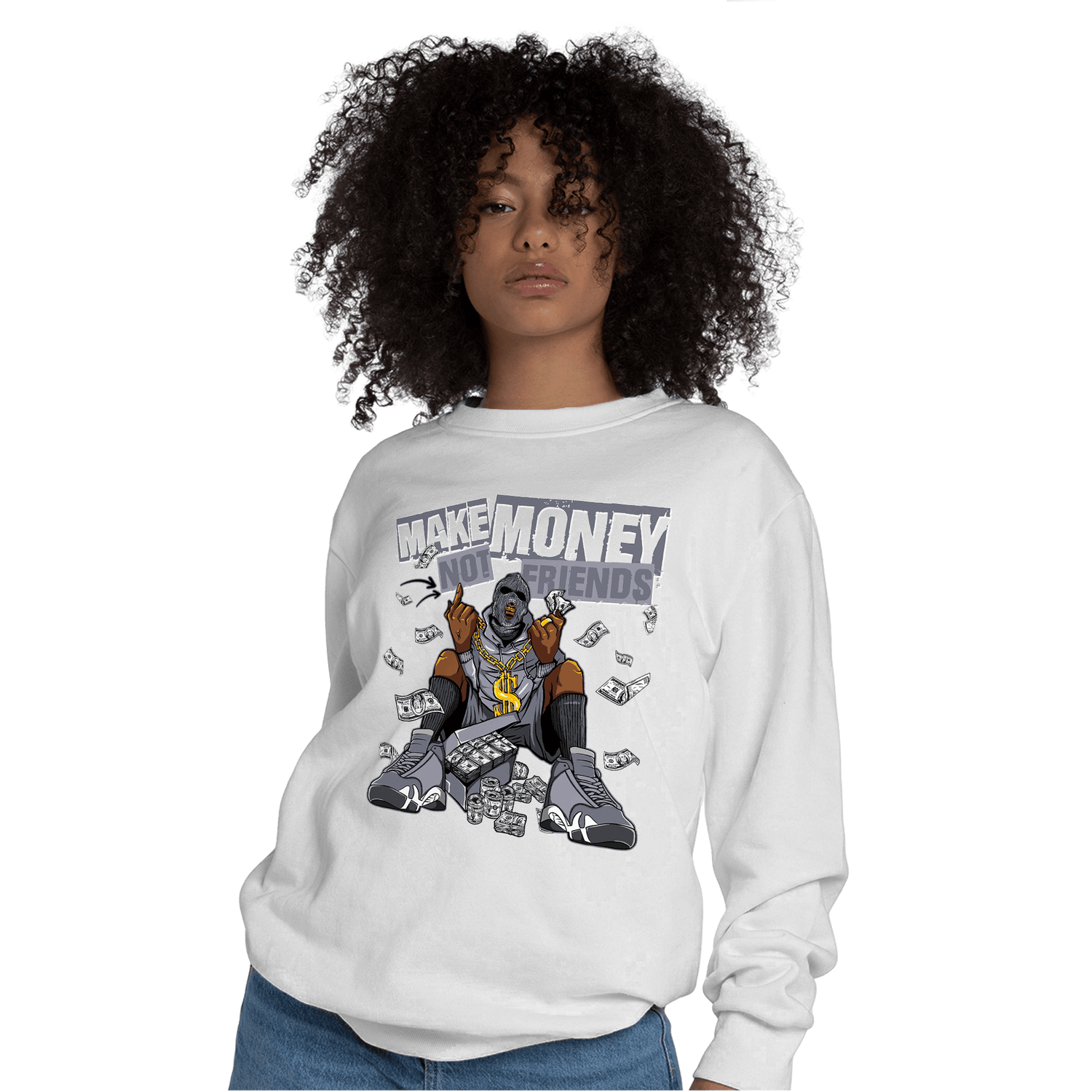 Stealth 14s Sweatshirt Match Make Money Not Friends - NastyJamz