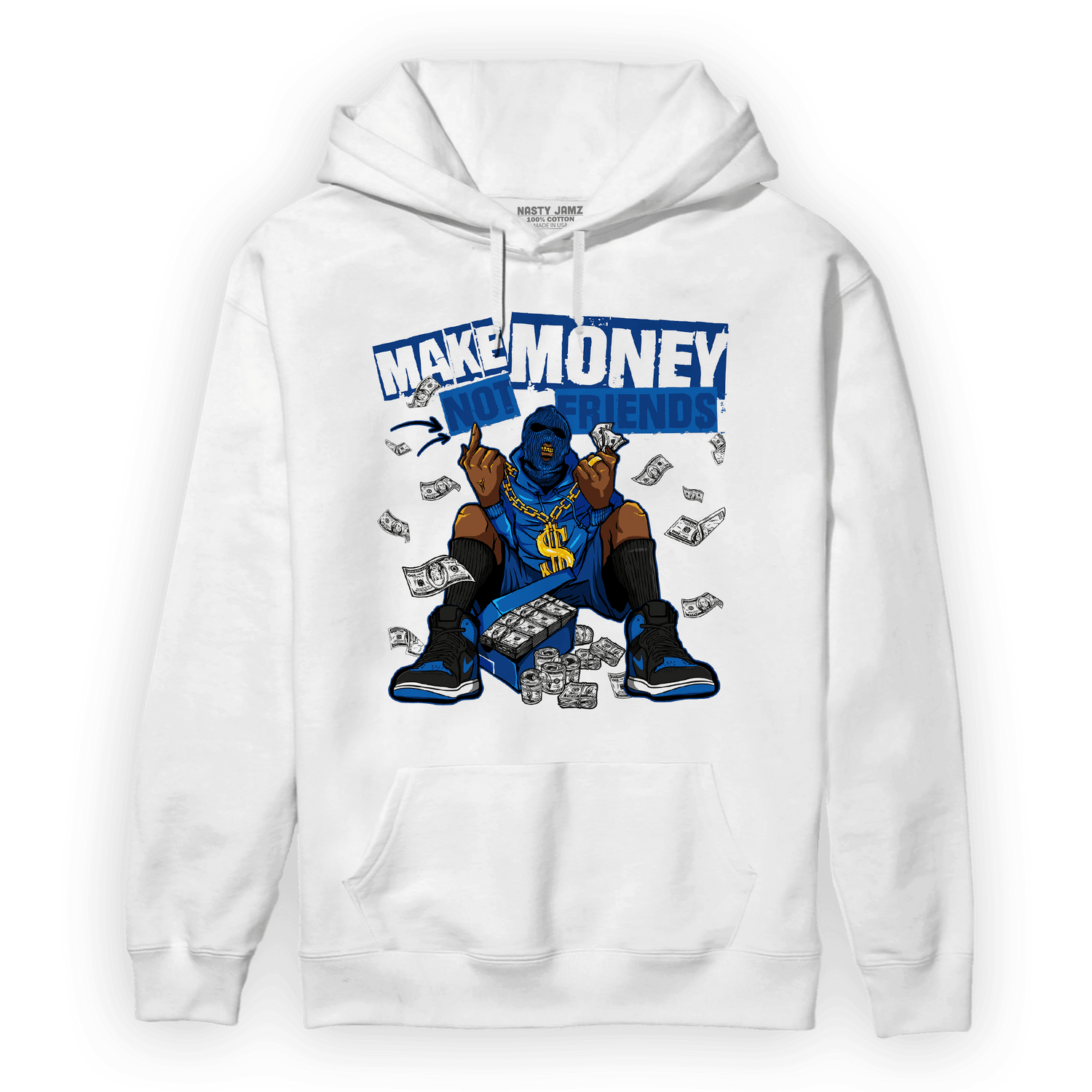 Royal Reimagined 1s Hoodie Match Make Money Not Friends - NastyJamz