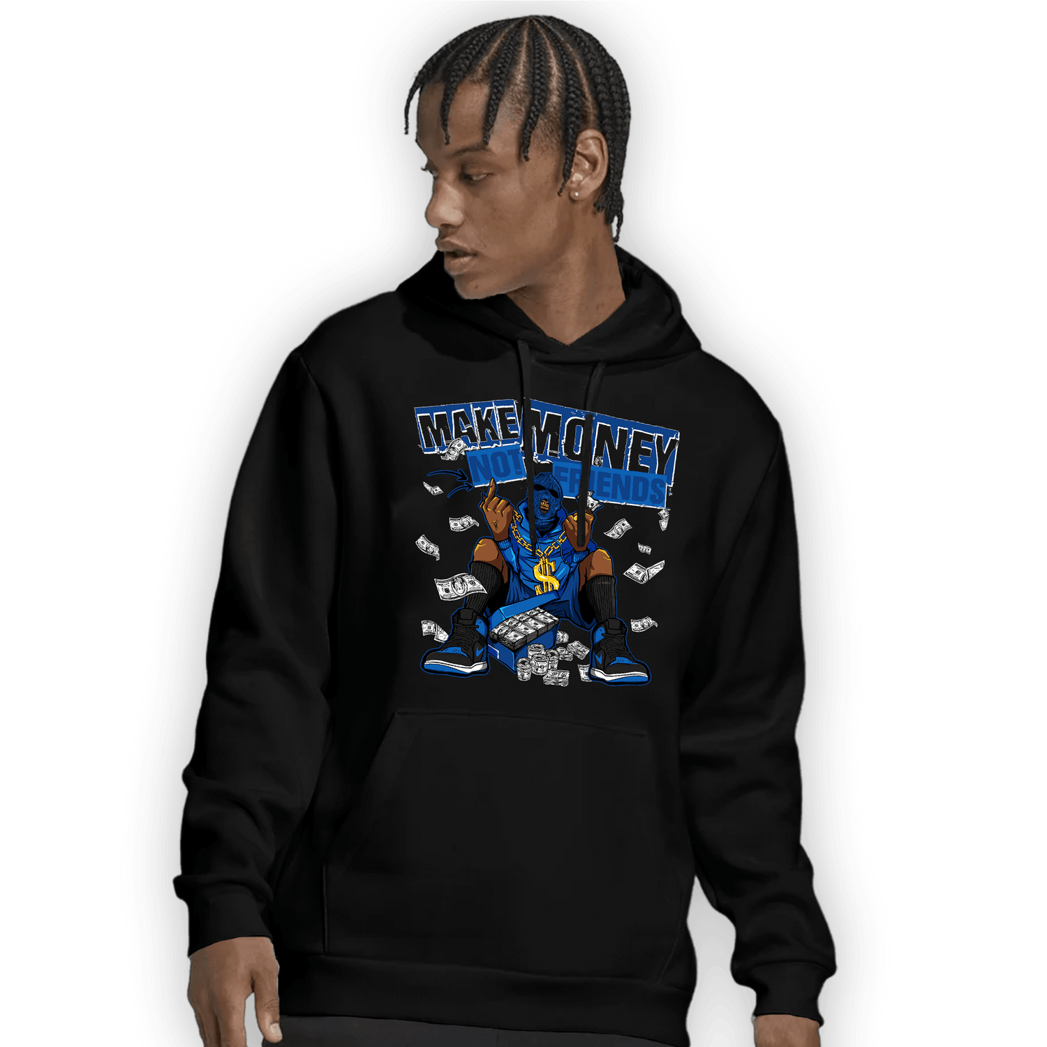 Royal Reimagined 1s Hoodie Match Make Money Not Friends - NastyJamz