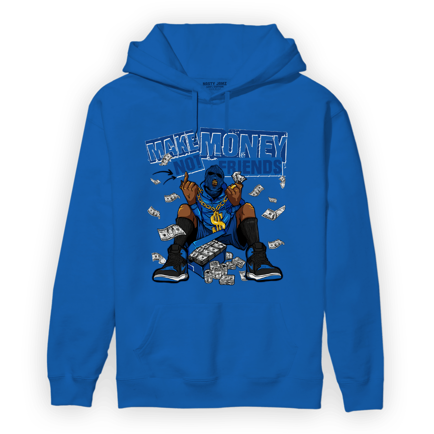 Royal Reimagined 1s Hoodie Match Make Money Not Friends - NastyJamz
