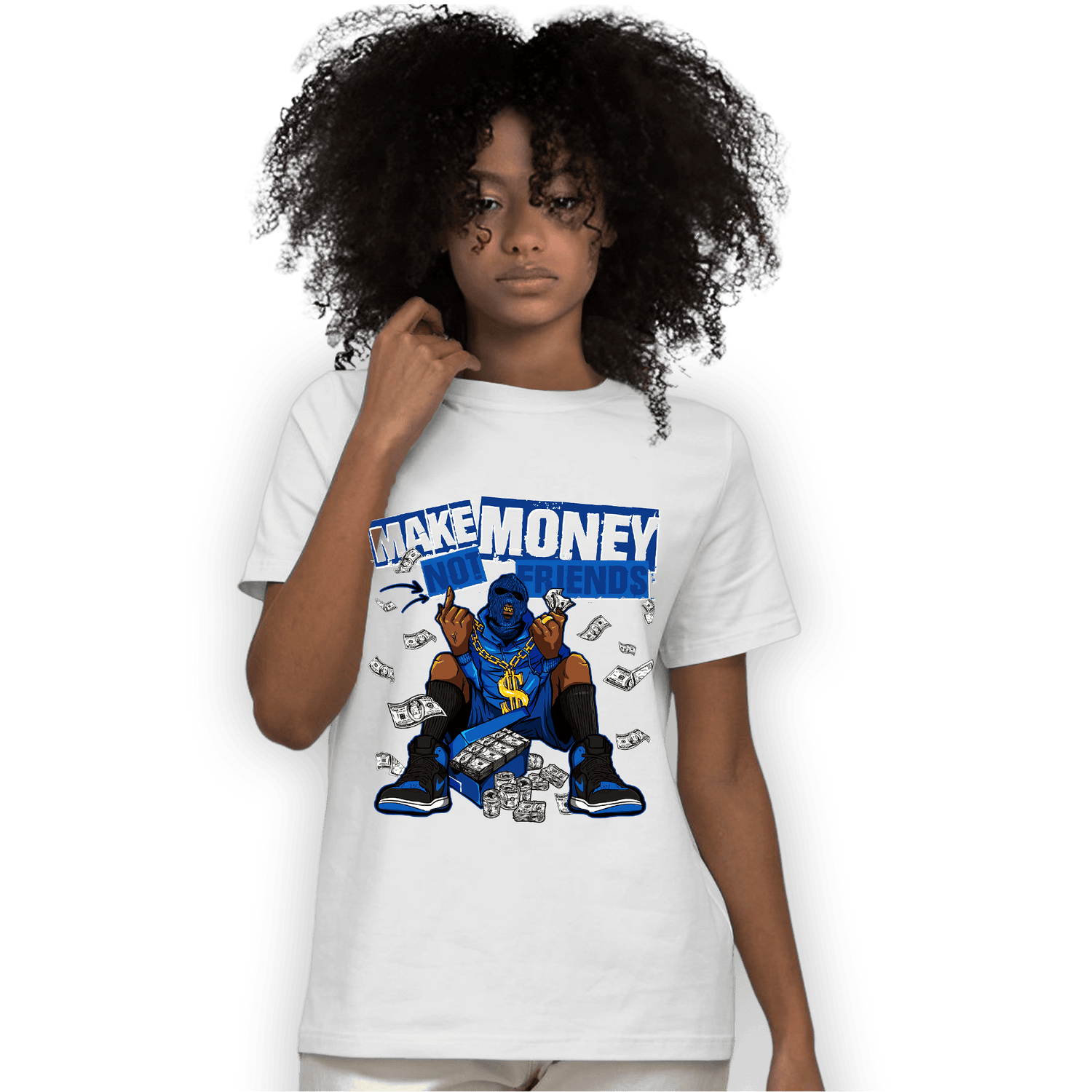 Royal Reimagined 1s T Shirt Match Make Money Not Friends - NastyJamz