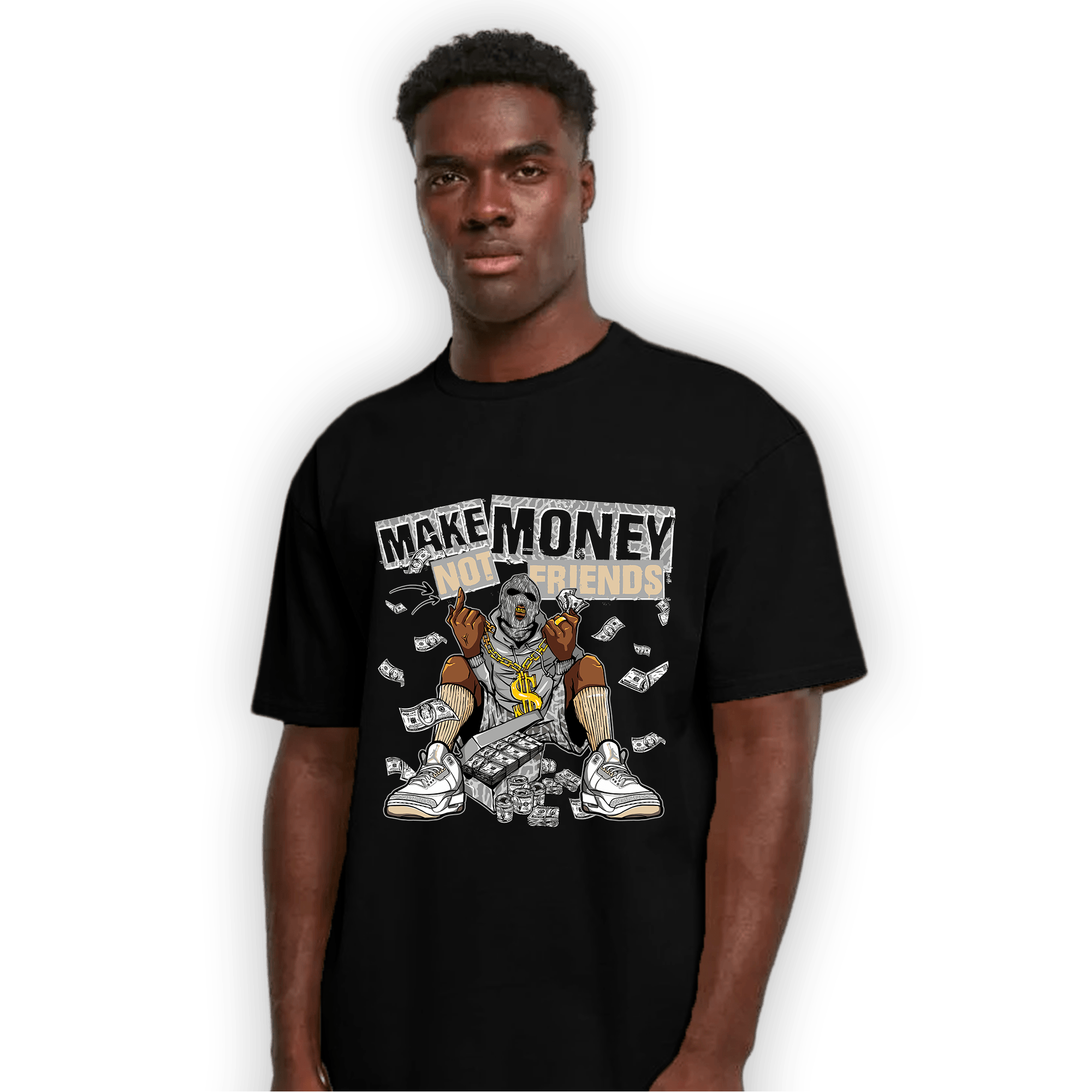 Craft Ivory 3s T Shirt Match Make Money Not Friends - NastyJamz