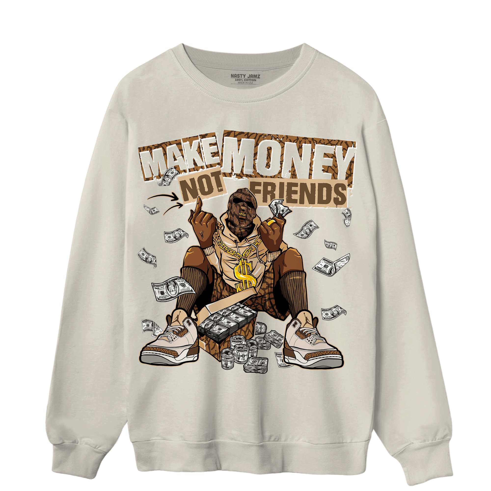 Palomino 3s Sweatshirt Match Make Money Not Friends - NastyJamz