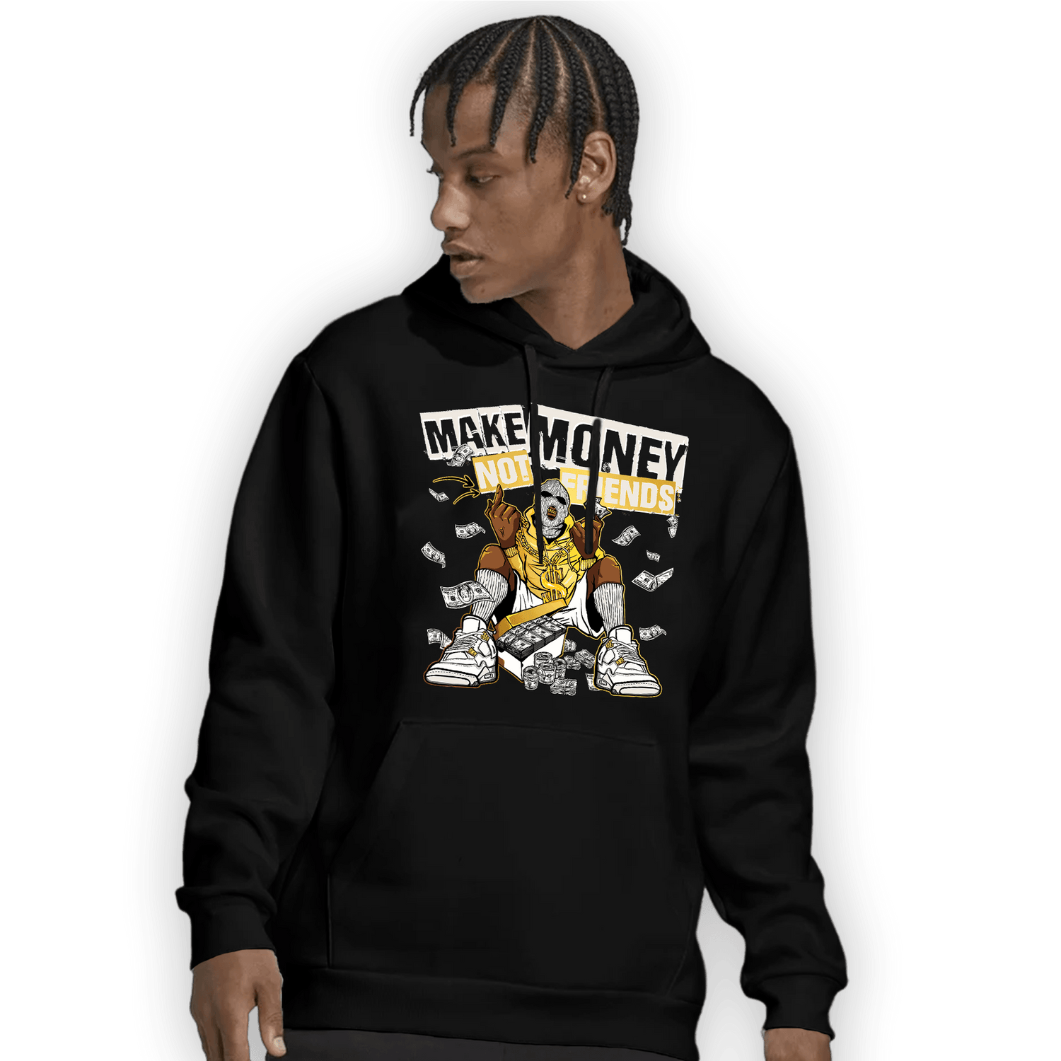 Sail 4s Hoodie Match Make Money Not Friends - NastyJamz