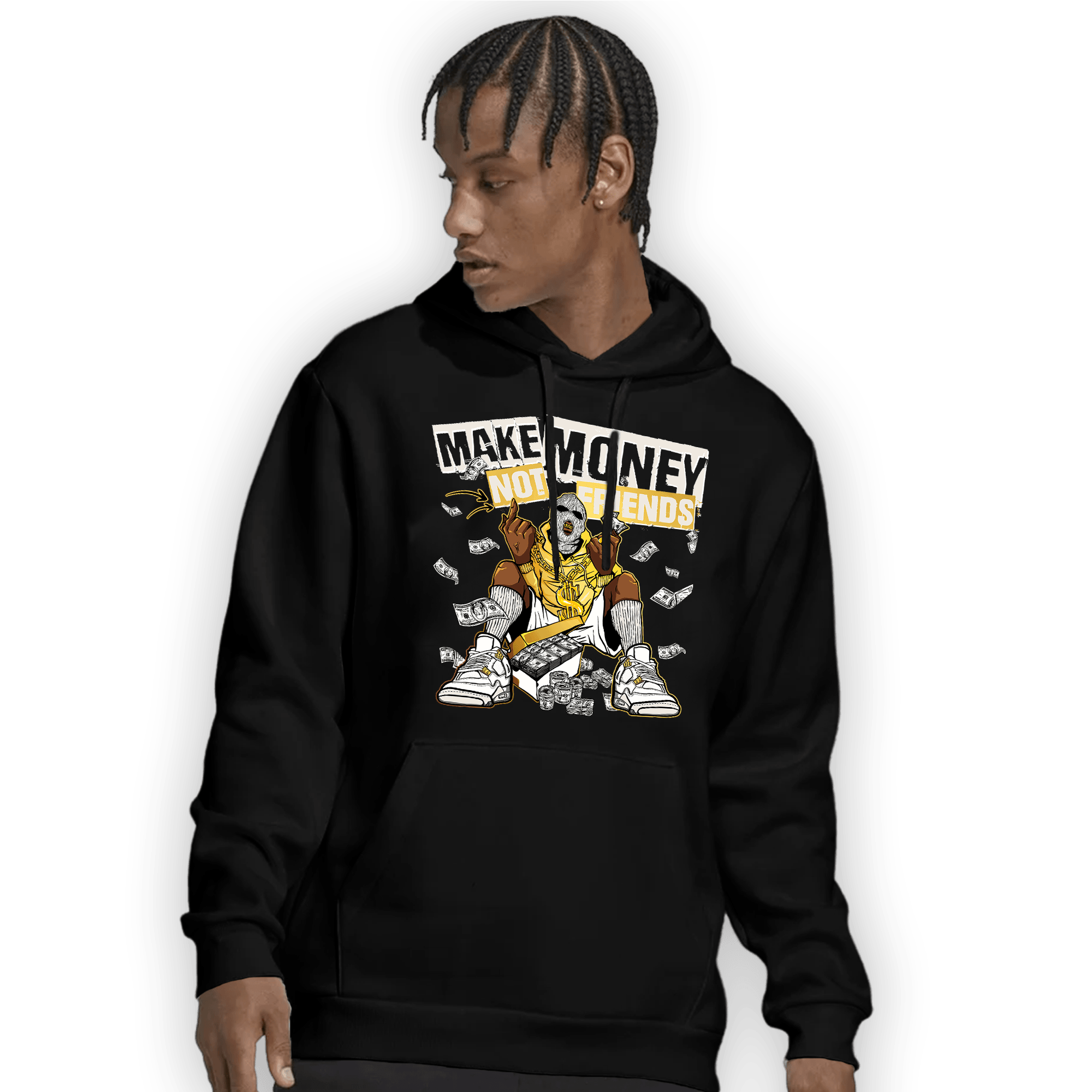 Sail 4s Hoodie Match Make Money Not Friends - NastyJamz