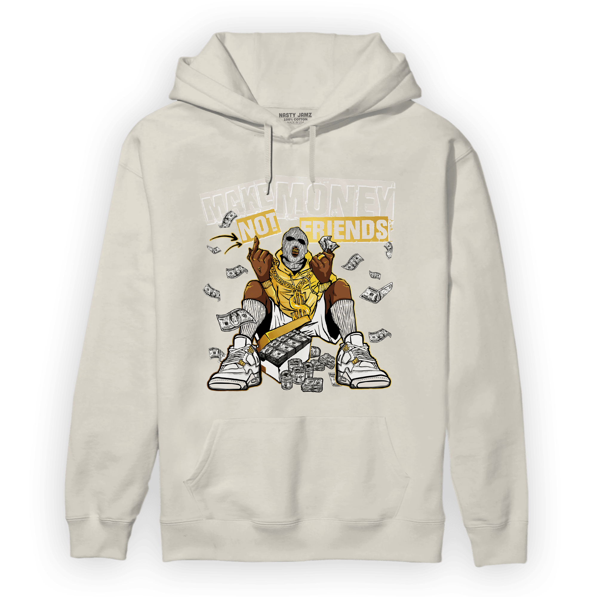 Sail 4s Hoodie Match Make Money Not Friends - NastyJamz